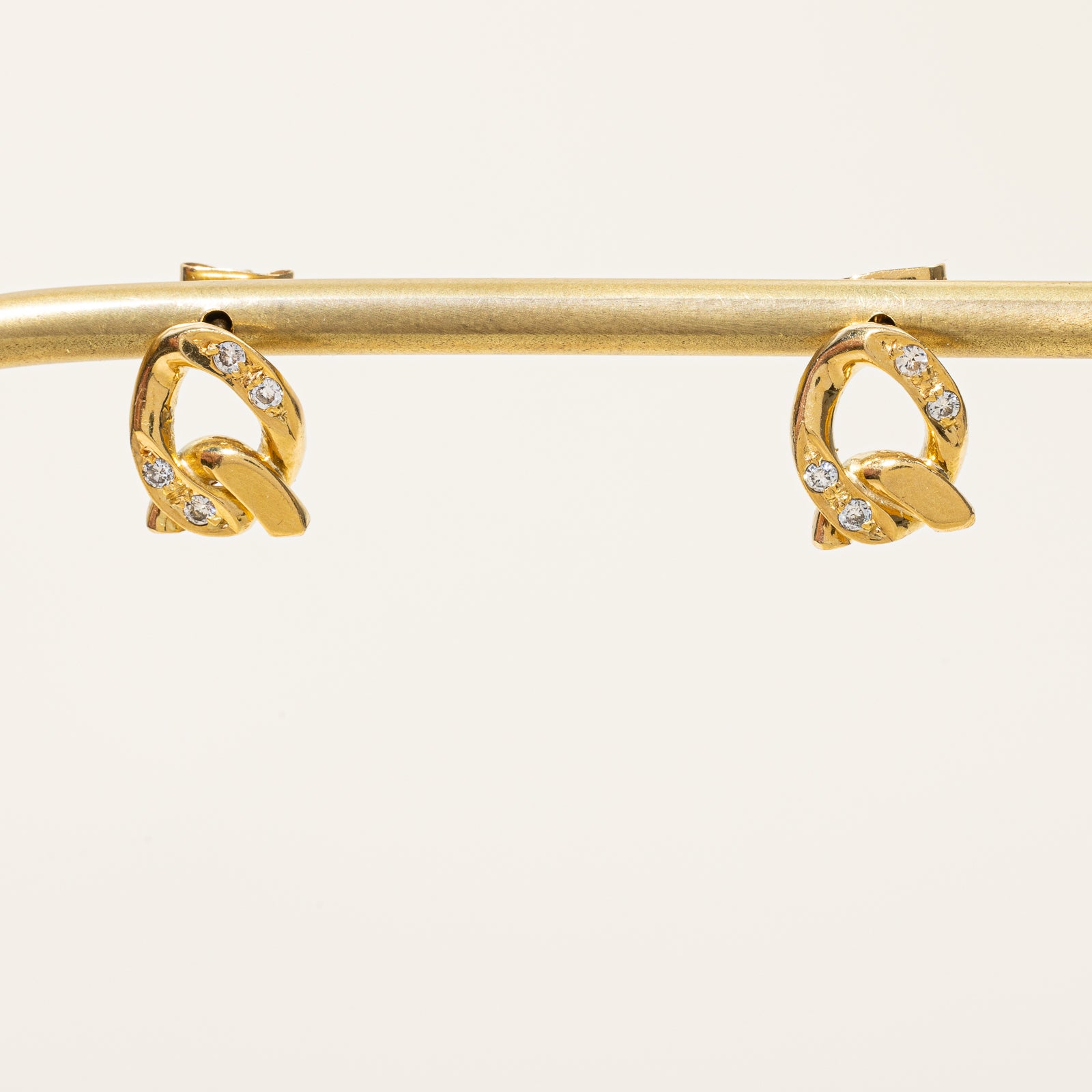 Diamond Circle Stud Earrings | 0.16ctw |