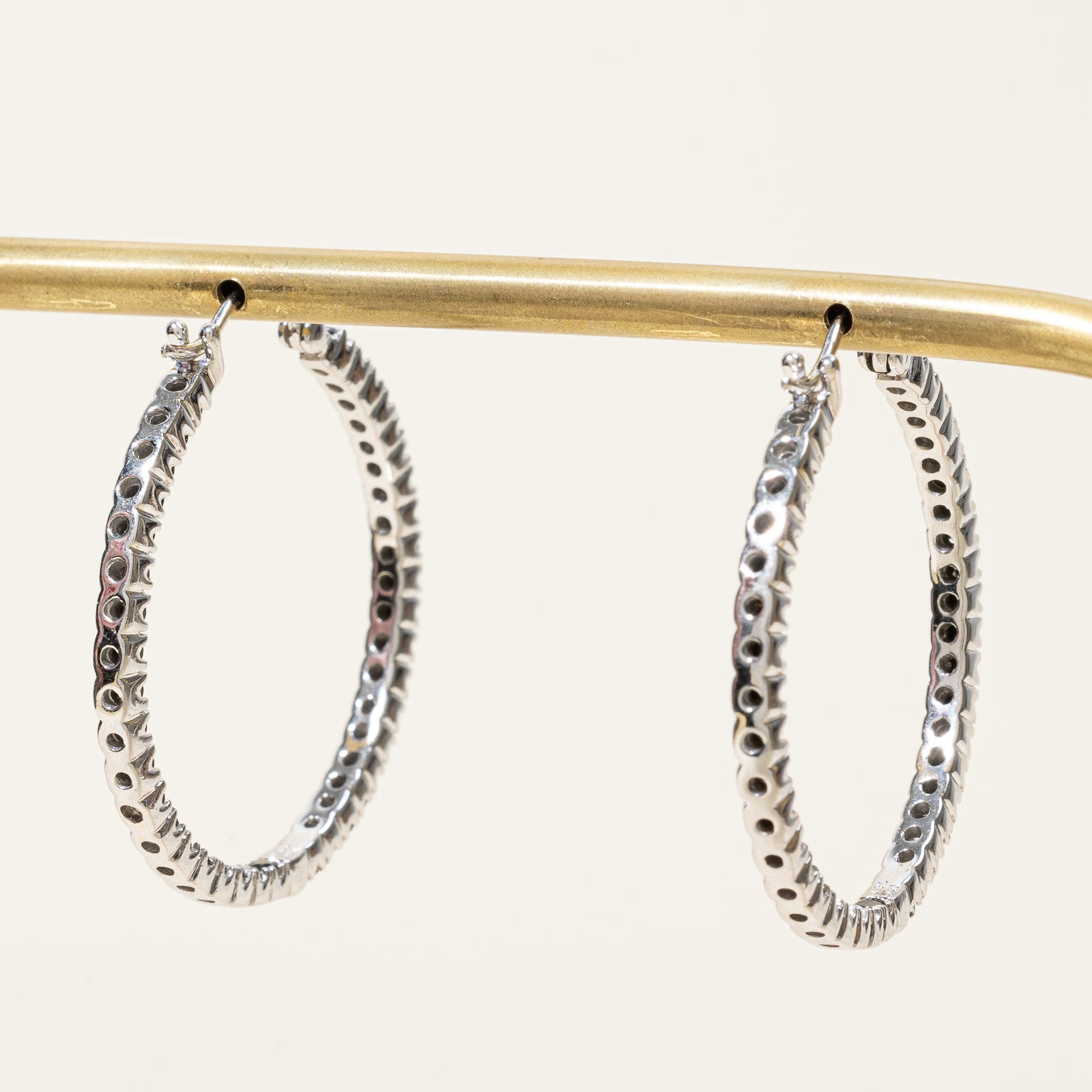 Black Diamond Hoop Earrings | 1.95ctw |