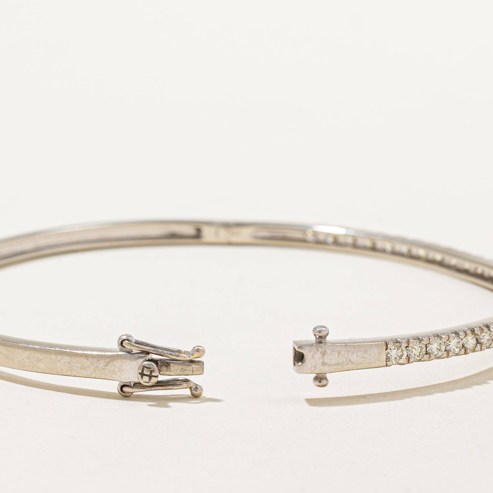 Pave Set Diamond Bangle | 1.32ctw | 7" |