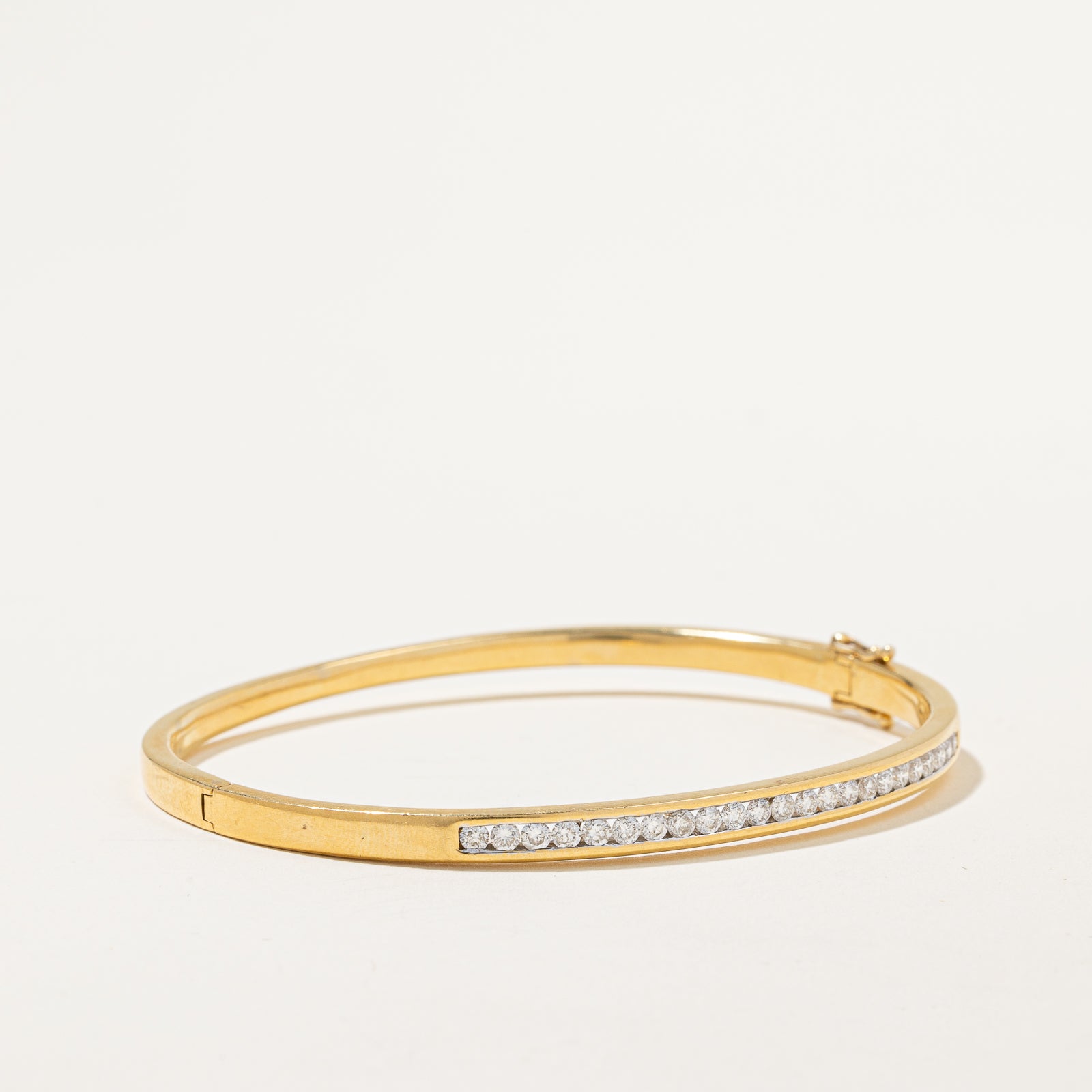 Channel Set Diamond Bangle | 1.00ctw | 6.5" |