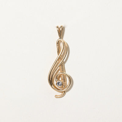 Trebel Clef Diamond Pendant | 0.05ct |