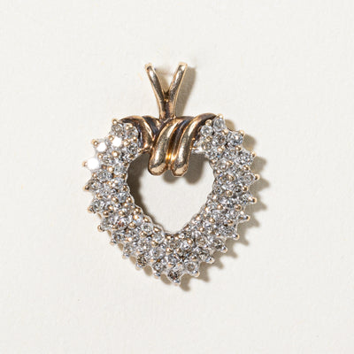10k Diamond Heart Pendant | 0.55ctw |