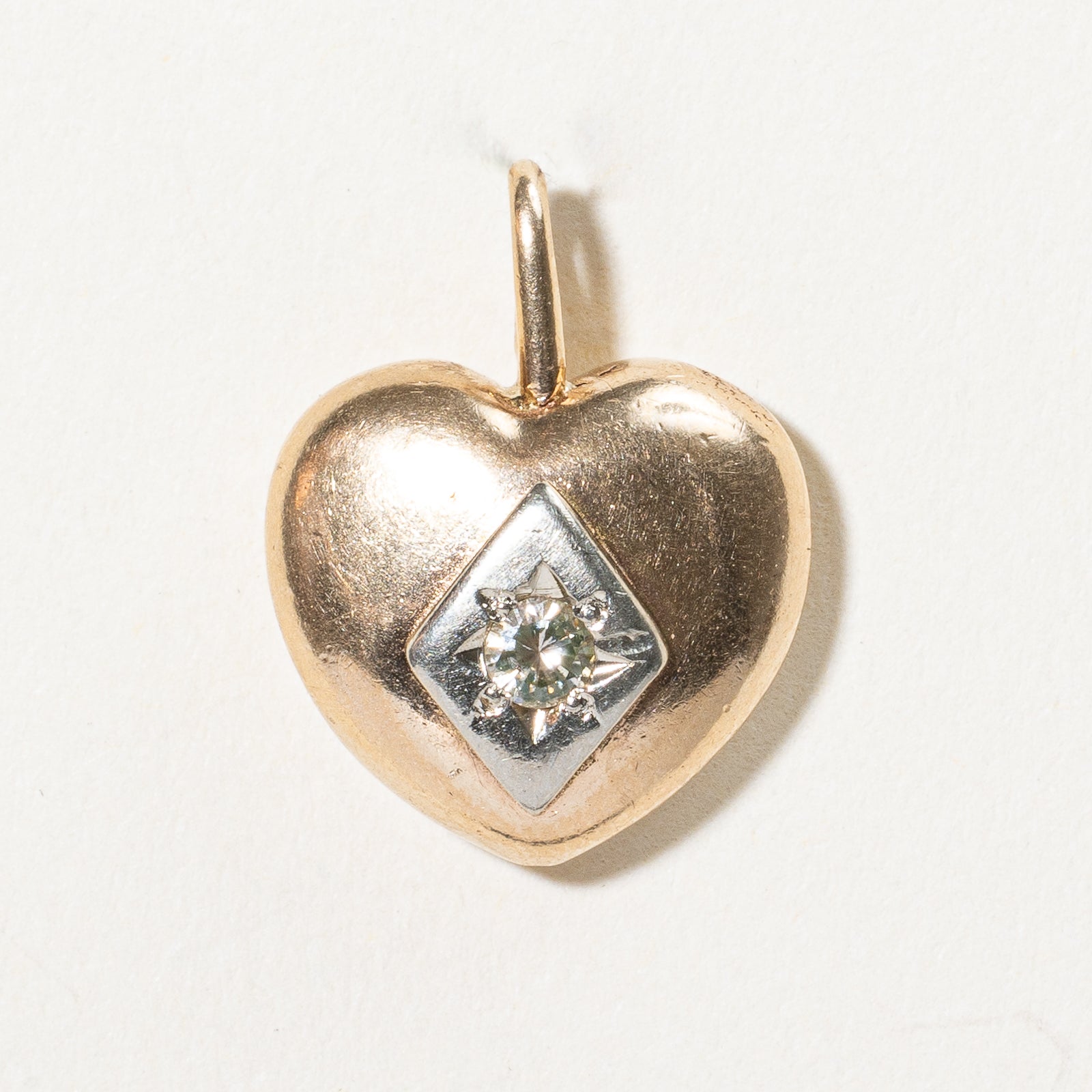 Star Set Diamond Heart Pendant | 0.10ct |