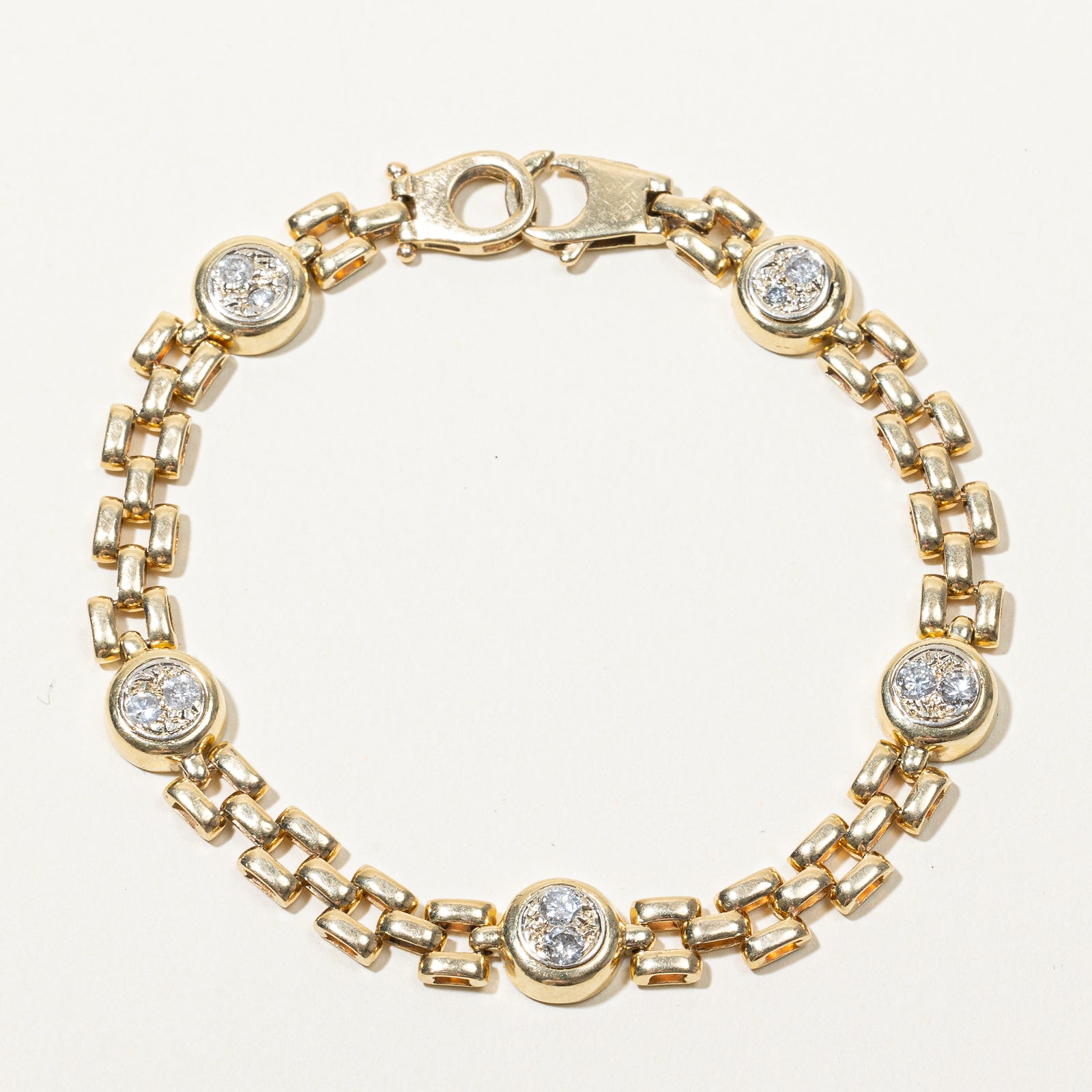 Diamond Panther Chain Bracelet | 0.63ctw | 7.5" |