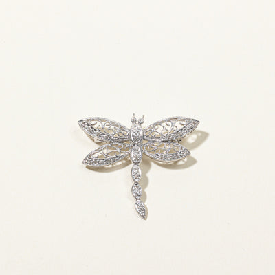 Diamond Dragonfly Brooch | 0.14ctw |