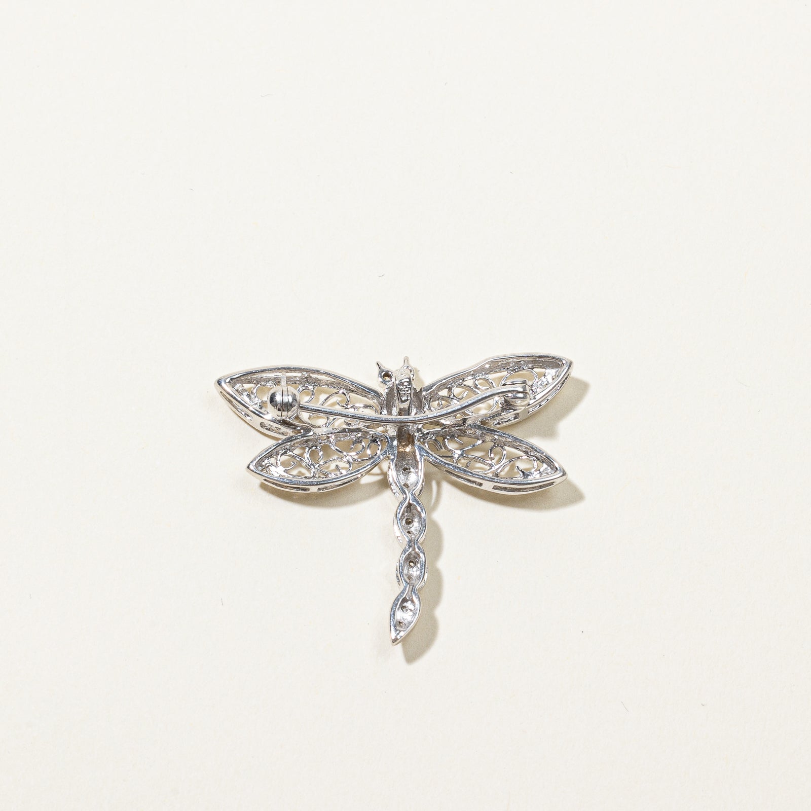 Diamond Dragonfly Brooch | 0.14ctw |