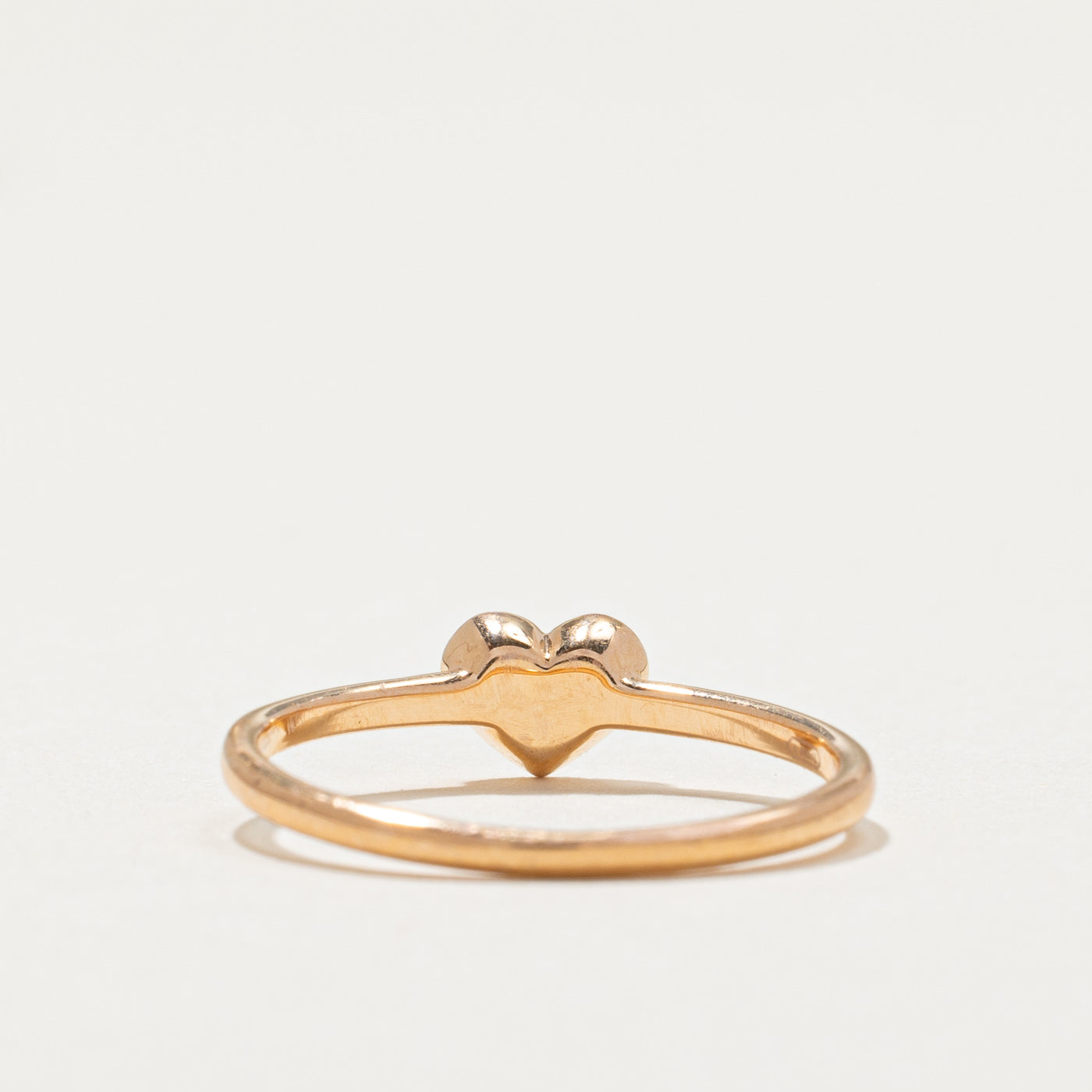 Pavé Set Diamond Heart Shaped Ring | 0.07ctw | SZ 6.25