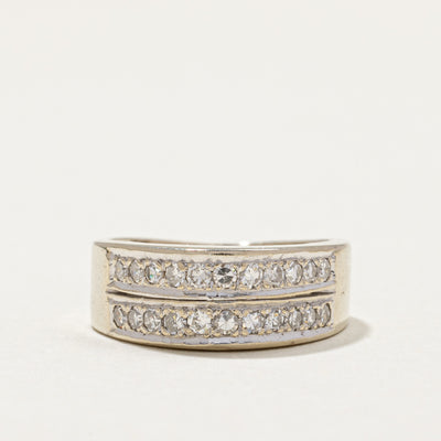 Double Row Diamond Ring | 0.40ctw | SZ 4