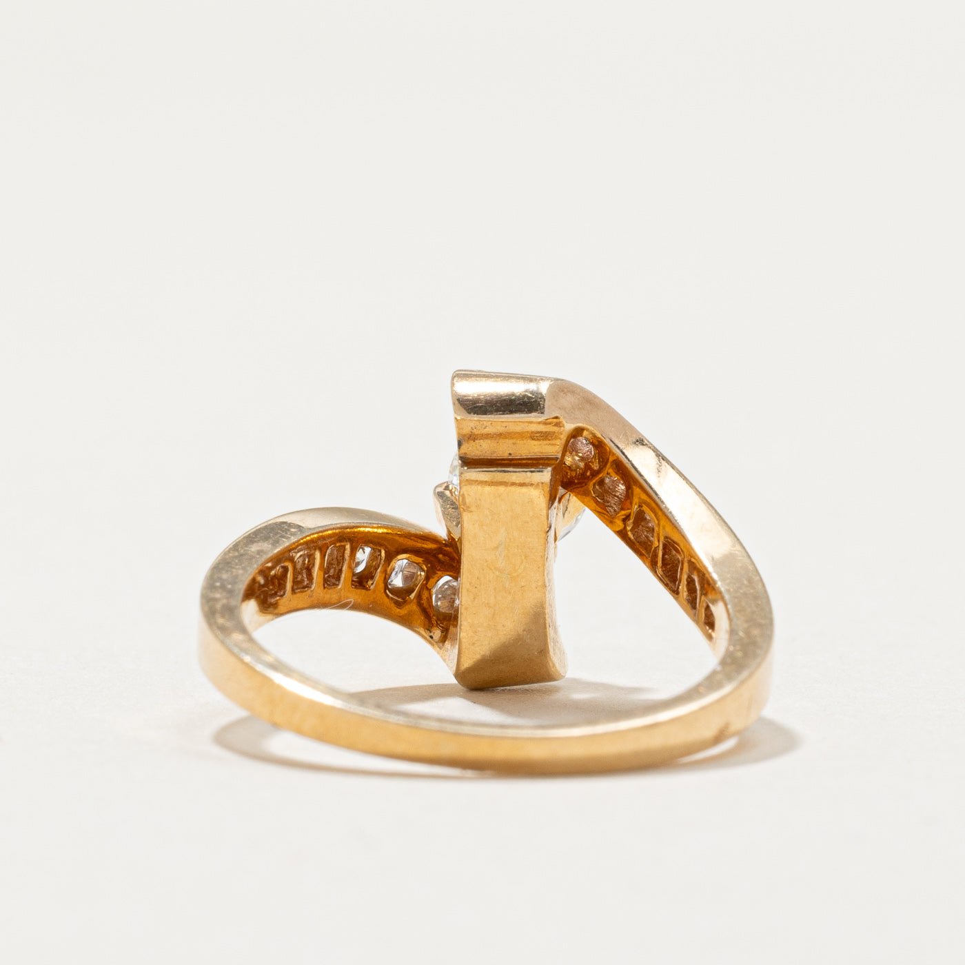 Diamond Bypass Engagment Ring | 0.83ctw | SZ 5.5