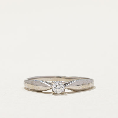 Solitaire Diamond Reverse Tapered Ring | 0.10ct | SZ 4.75