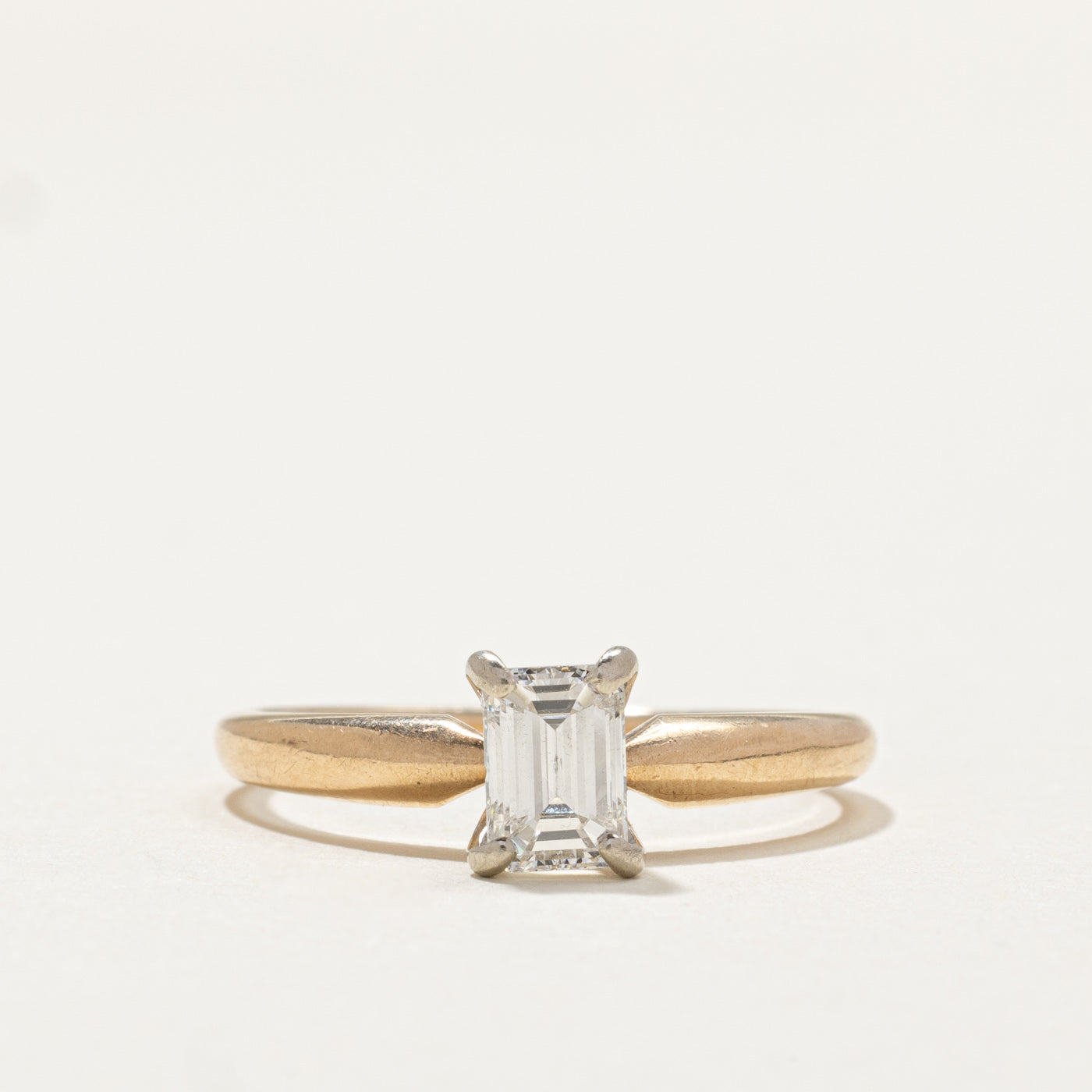 Solitaire Emerald Cut Diamond Engagement Ring | 0.70ct | SZ 8