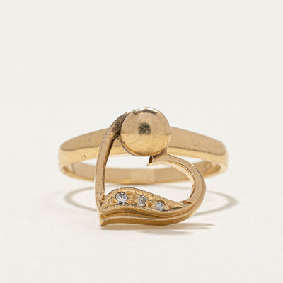 Spinning Hearts Diamond Ring | 0.02ctw | SZ 5.5