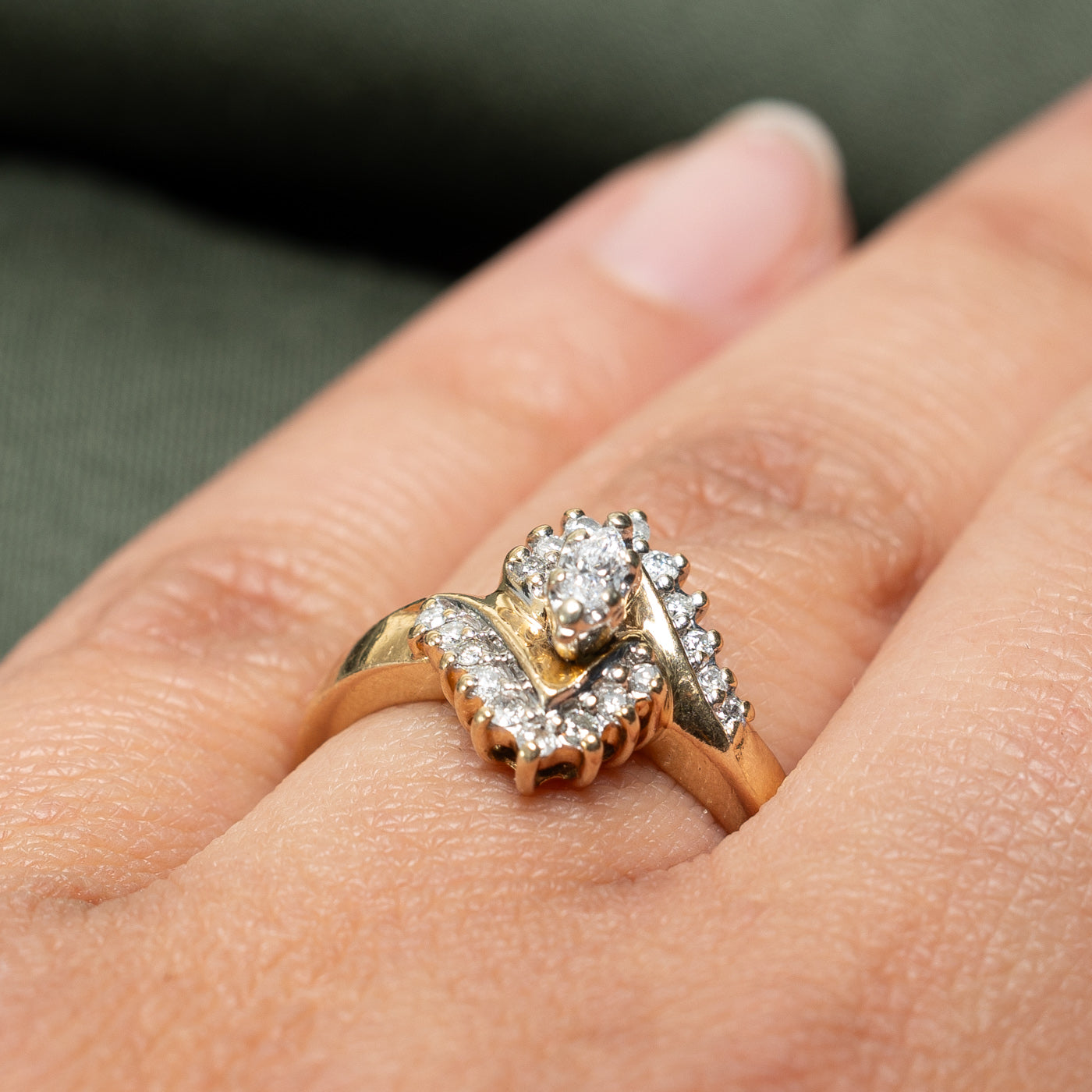 Marquise Cut Diamond Engagement Ring | 0.30ctw | SZ 6.75