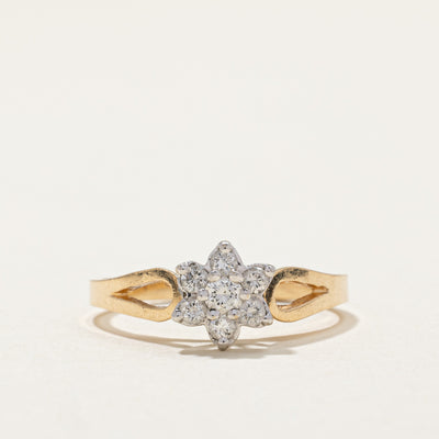 Diamond Cluster Petal Ring | 0.24ctw | SZ 5.75