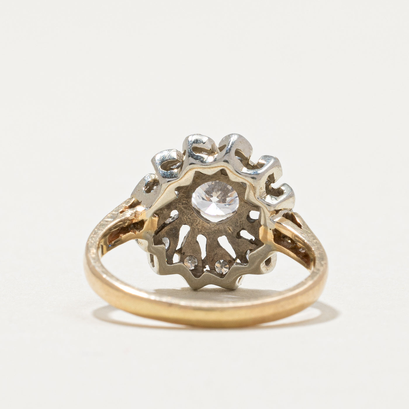 Pinwheel Halo Diamond Engagement Ring | 0.46ctw | SZ 3