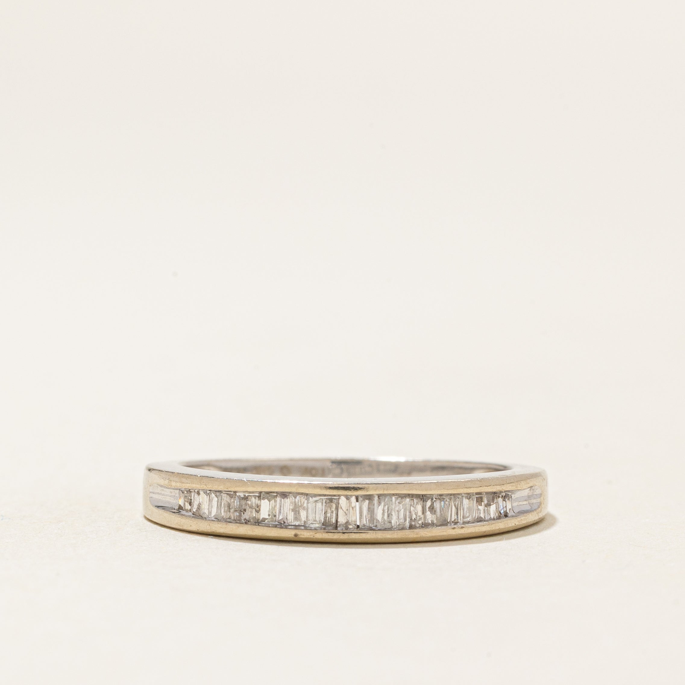 Baguette Cut Semi Eternity Diamond Band | 0.25ctw | SZ 7.5 |