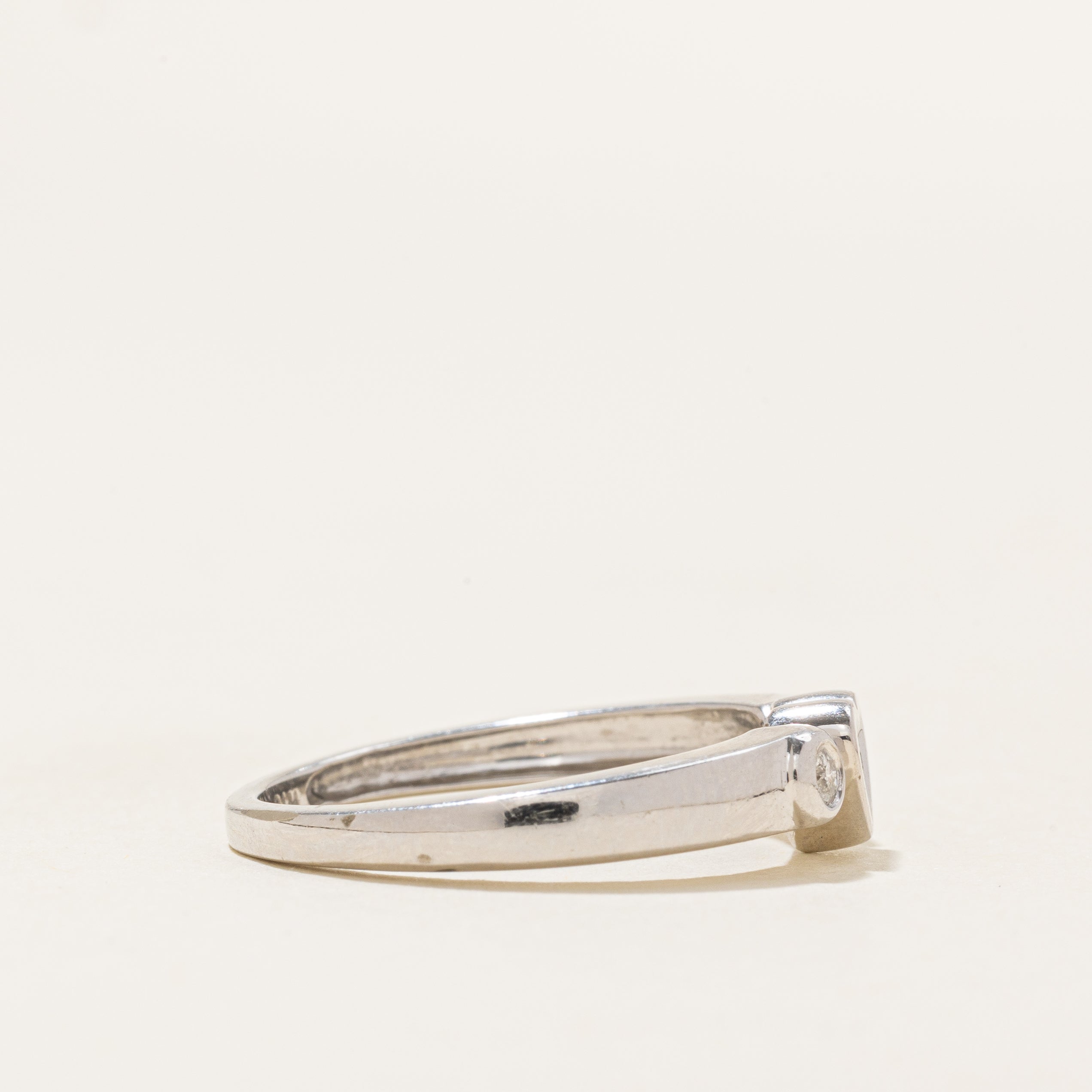 Three Stone Diamond Heart Ring | 0.12ctw | SZ 7.0 |