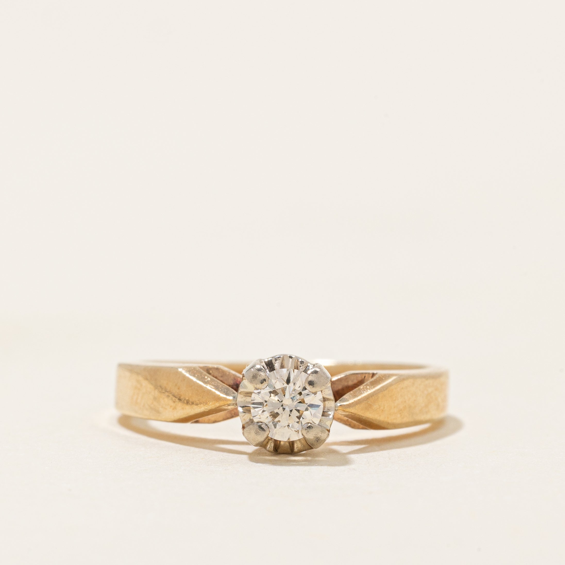 Illusion Set Diamond Reverse Tapered Ring | 0.16ctw | SZ 4.5 |