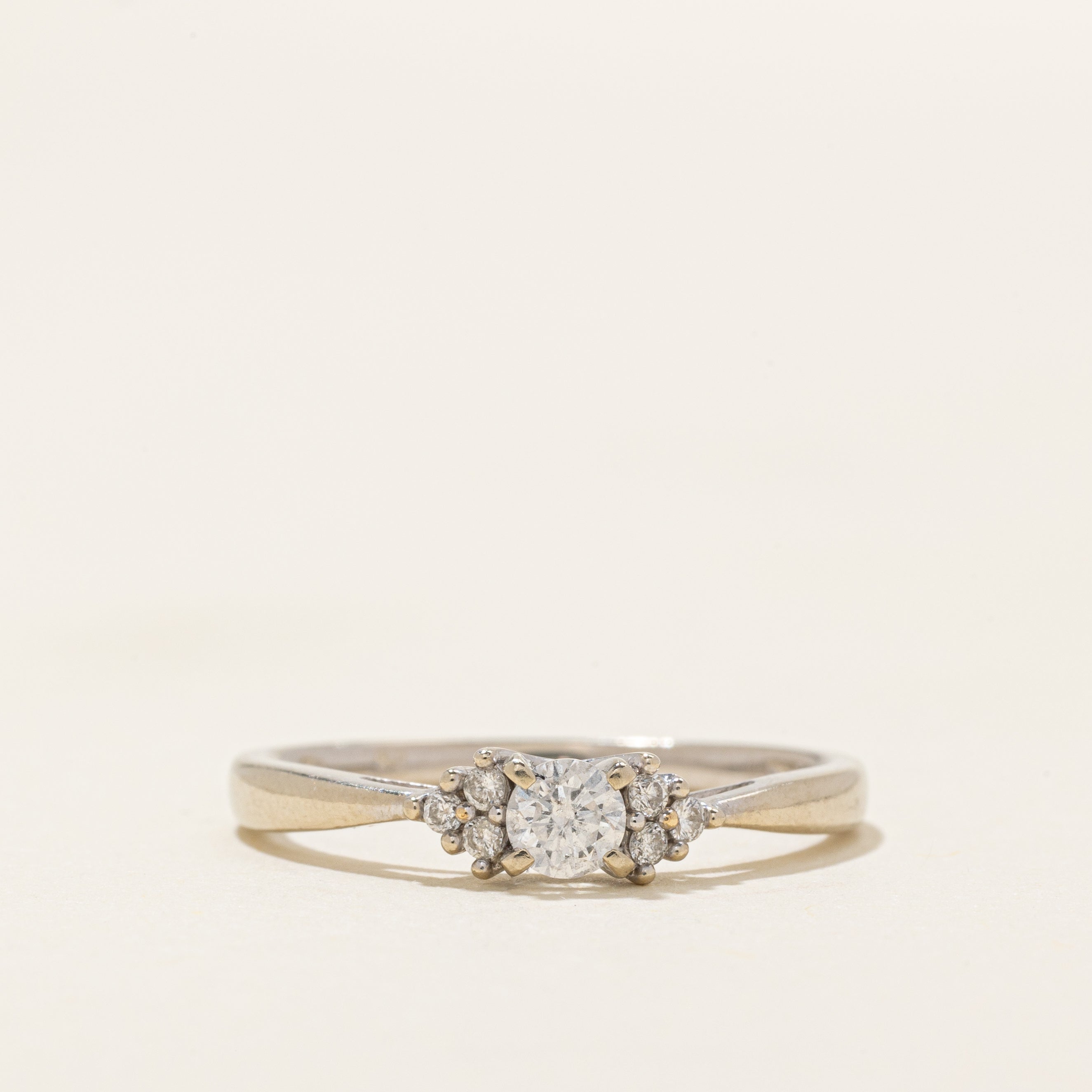 Diamond Accented Reverse Tapered Ring | 0.18ctw | SZ 6.25 |