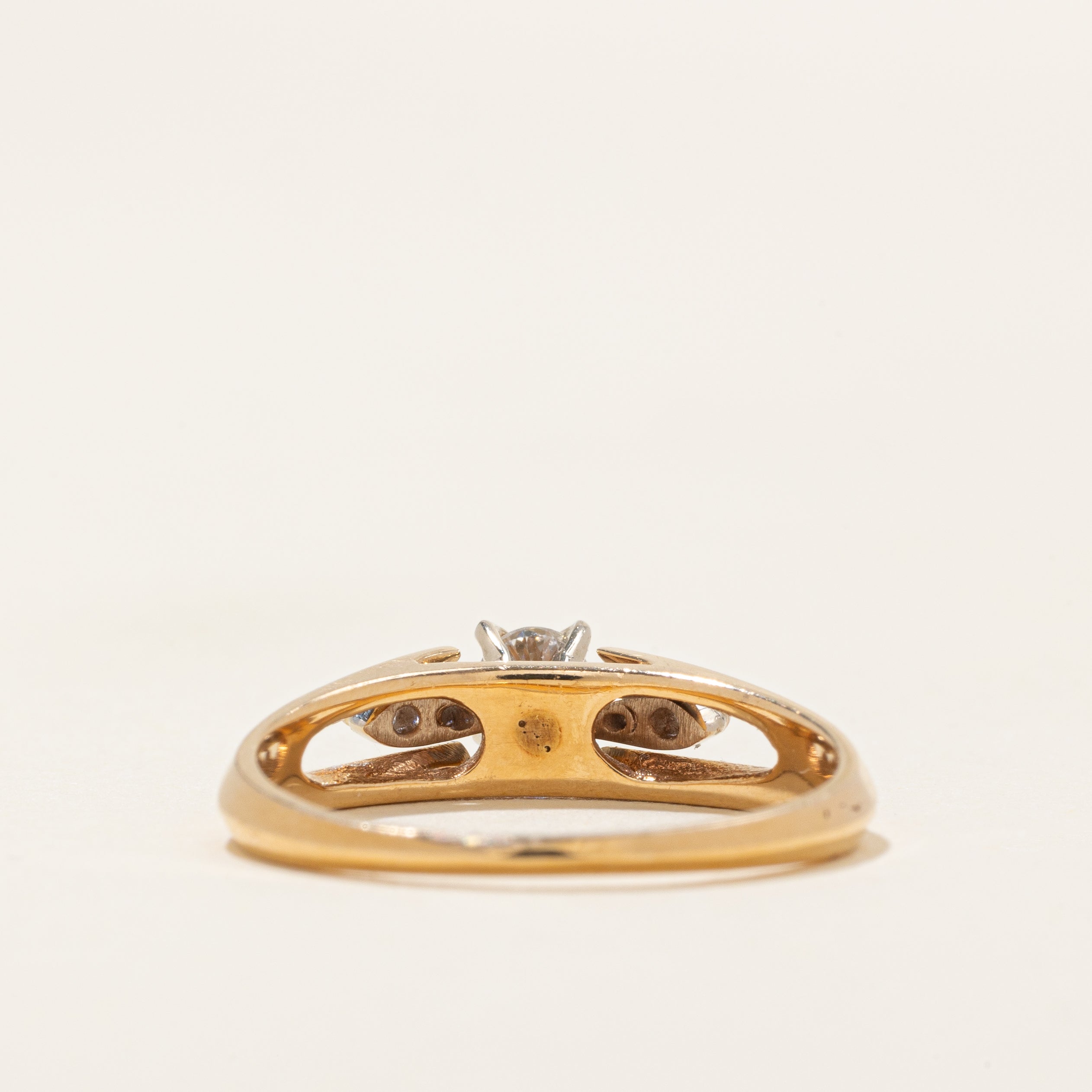 Diamond Accented Openwork Ring | 0.2ctw | SZ 6.0 |