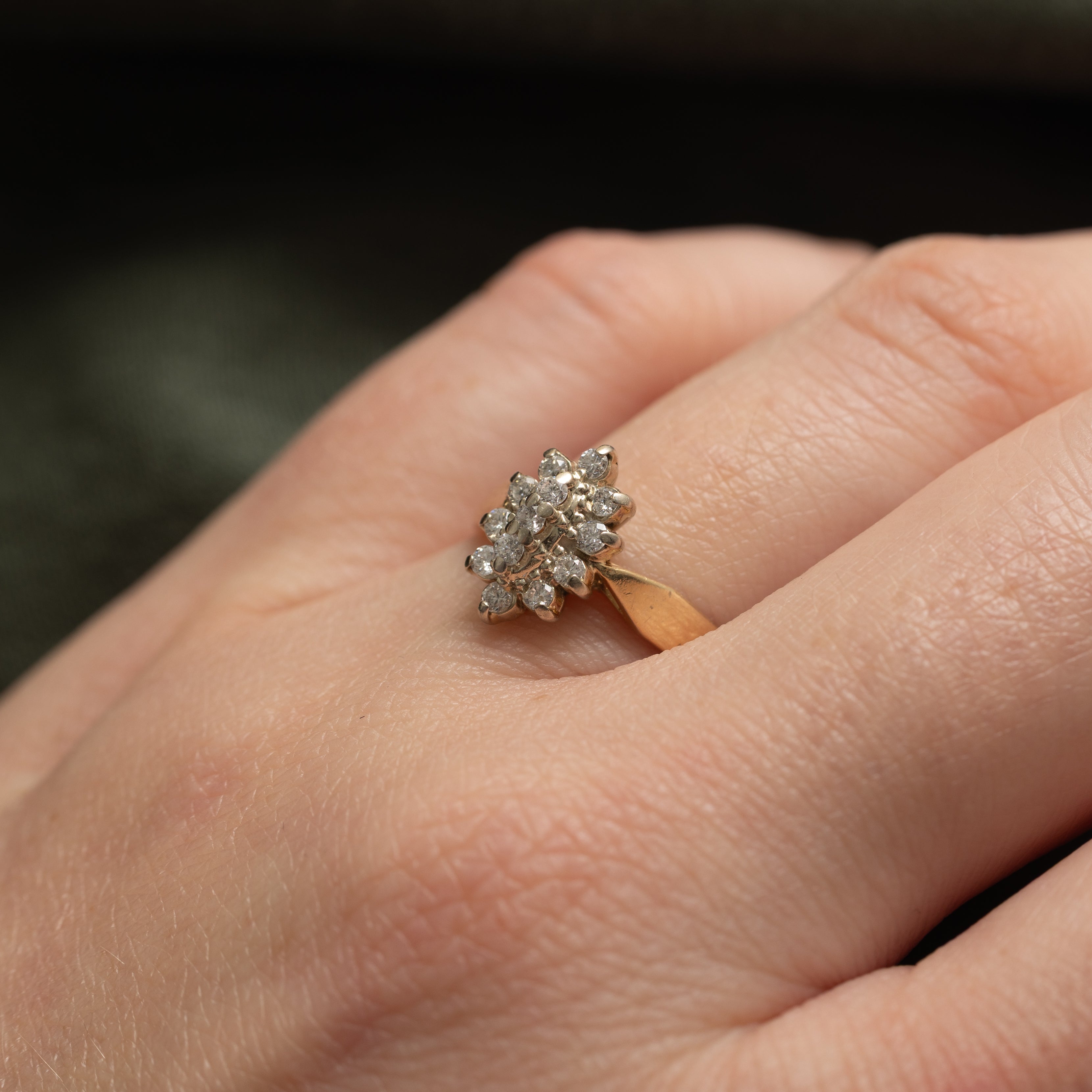 Diamond Marquise Petal Cluster Ring | 0.2ctw | SZ 7.0 |