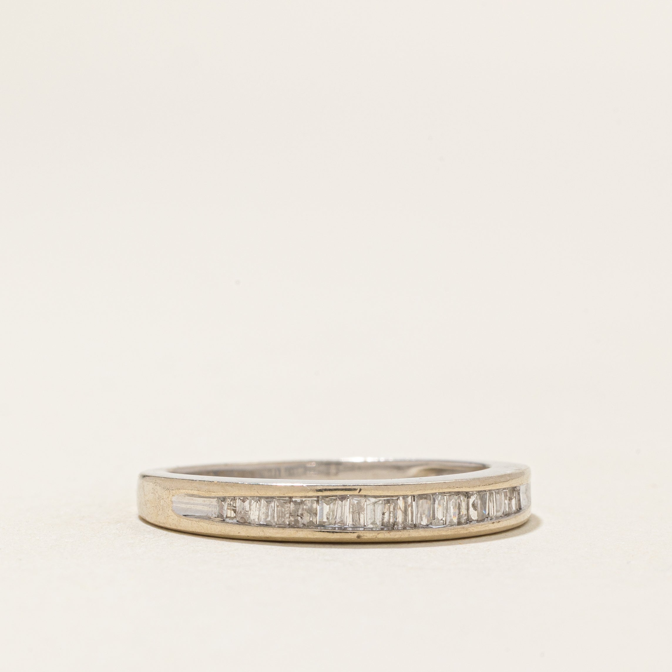 Baguette Cut Semi Eternity Diamond Band | 0.25ctw | SZ 7.5 |