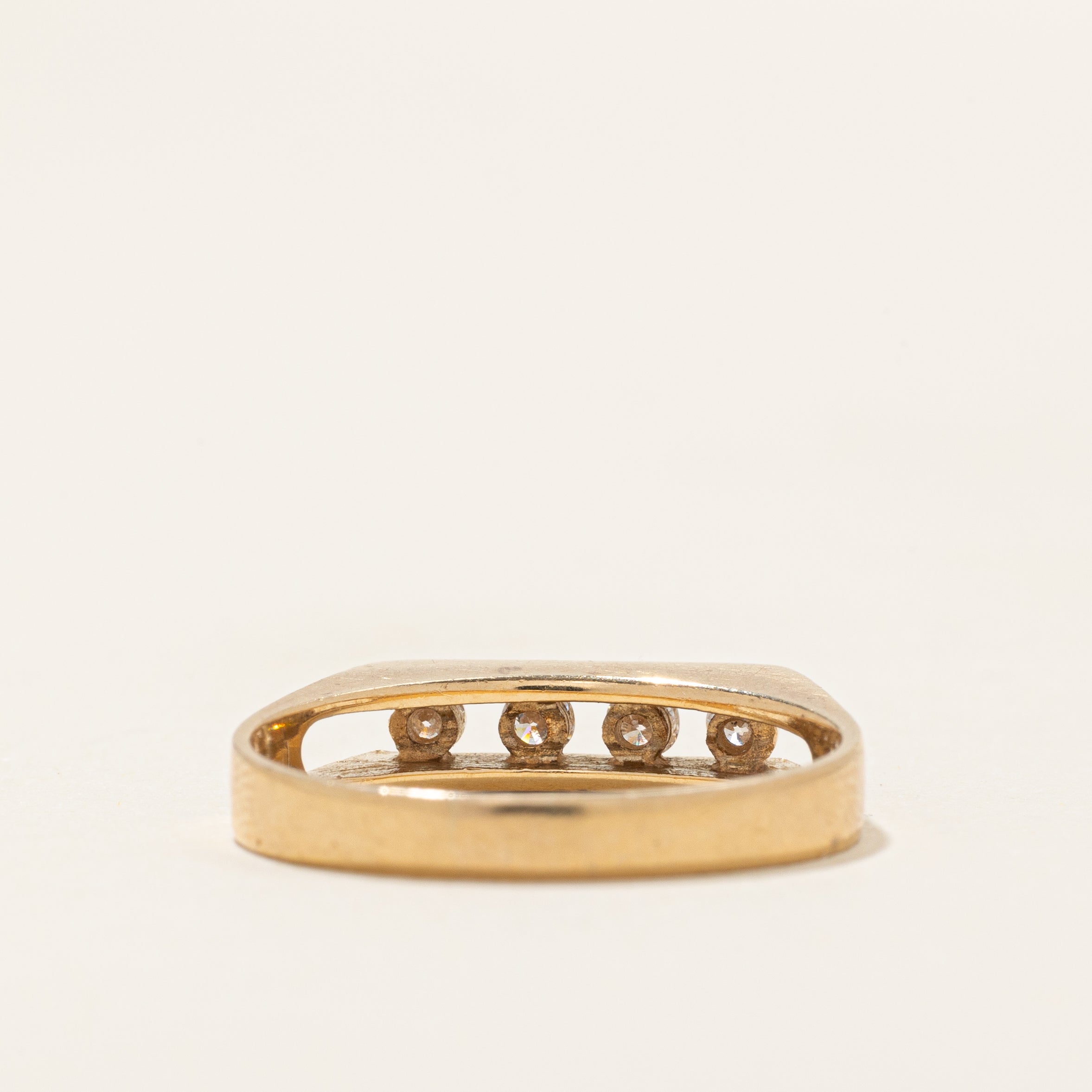 Channel Set Four Stone Diamond Band | 0.1ctw | SZ 6.0 |