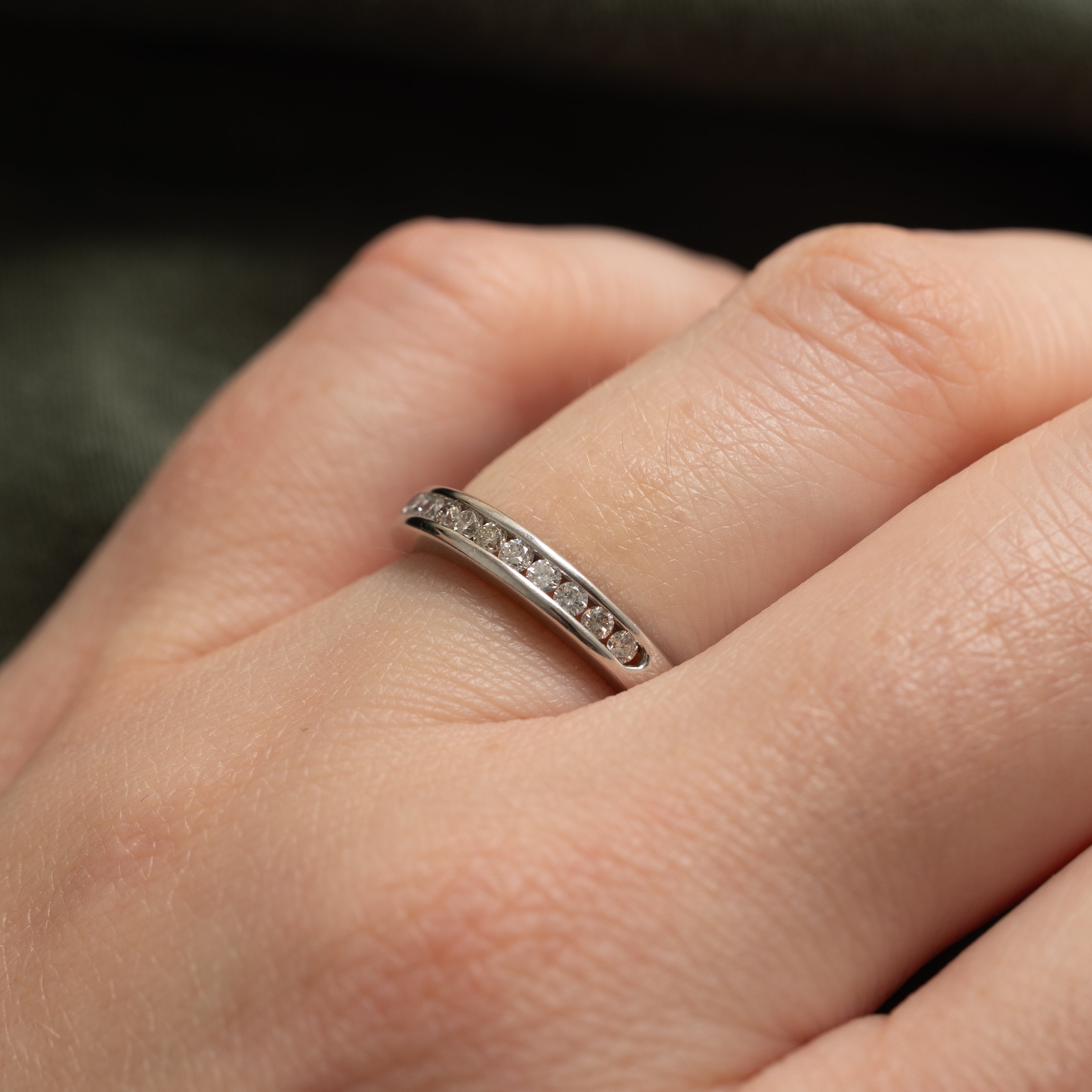 Channel Set Semi Eternity Diamond Band | 0.2ctw | SZ 4.75 |