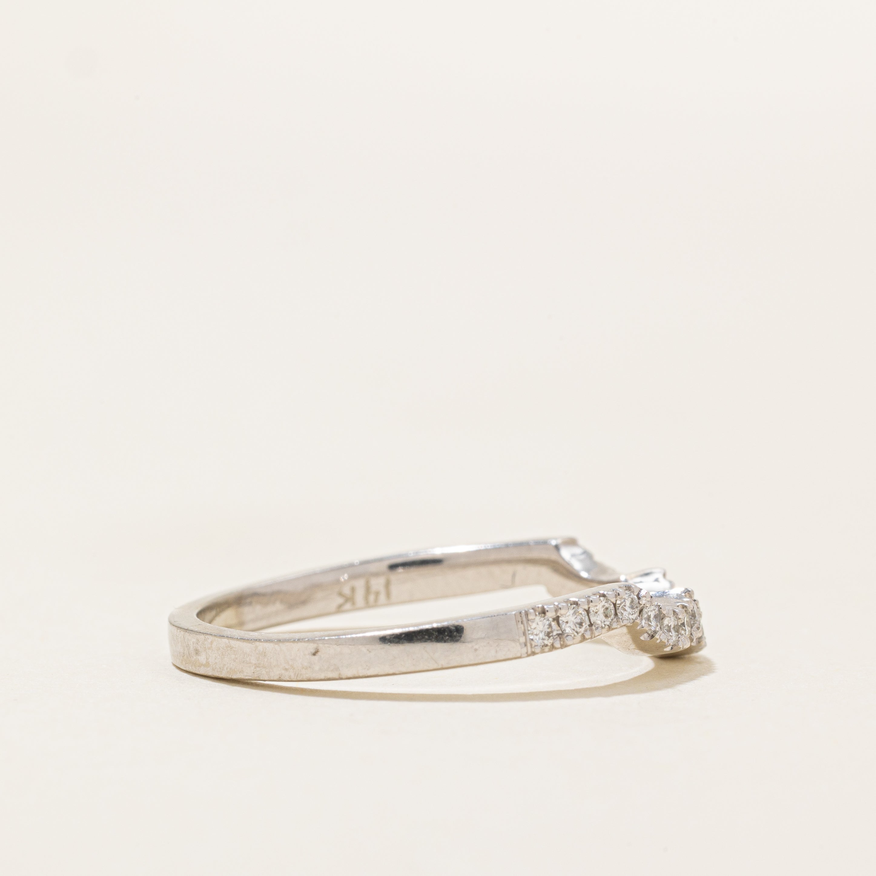 Semi Eternity Diamond Contour Ring | 0.2ctw | SZ 9.0 |