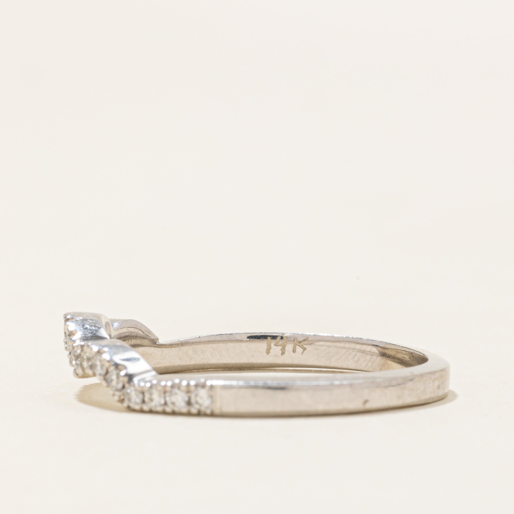 Semi Eternity Diamond Contour Ring | 0.2ctw | SZ 9.0 |