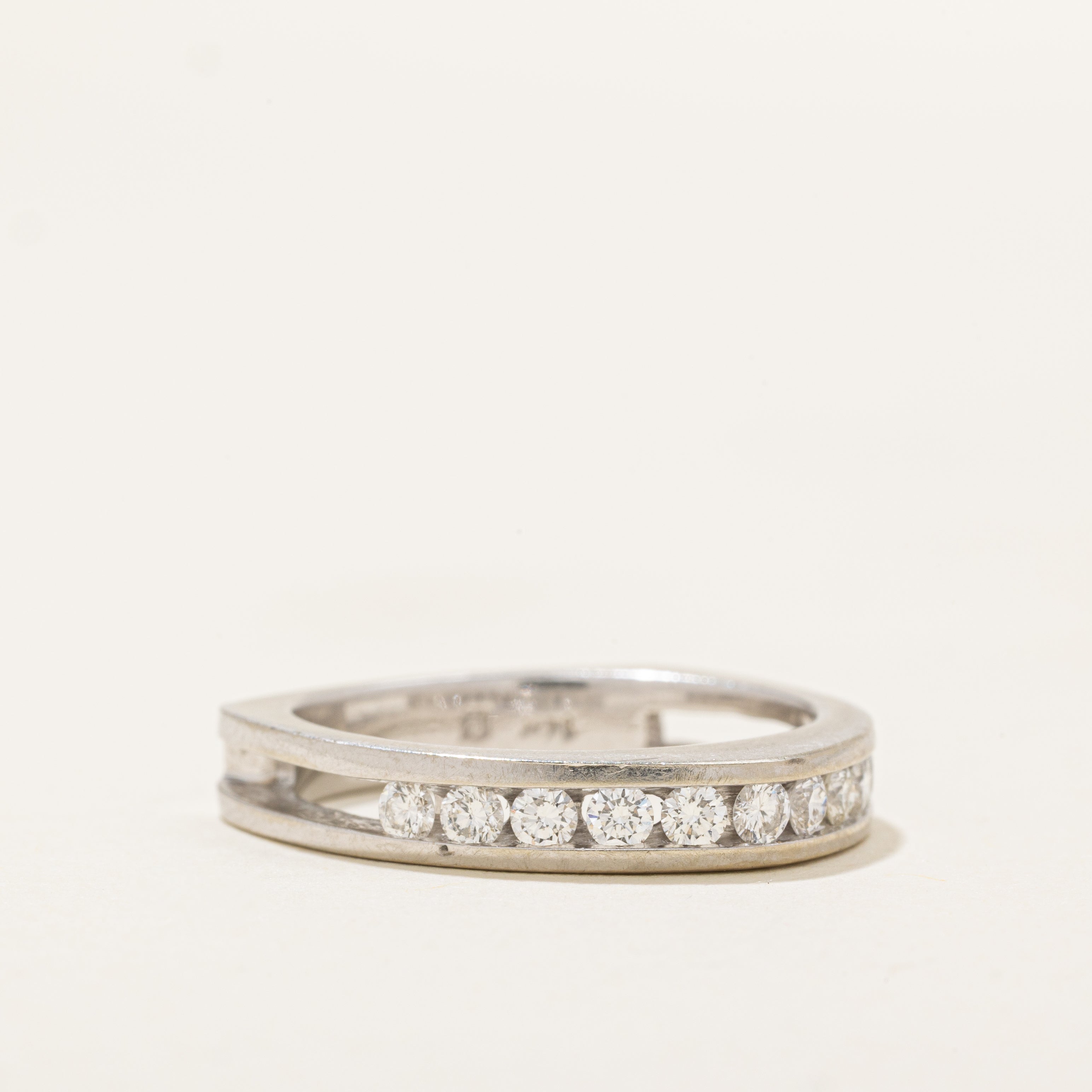 Alliance demi-éternité sertie de diamants | 0,33 ct | Taille 7,0 |