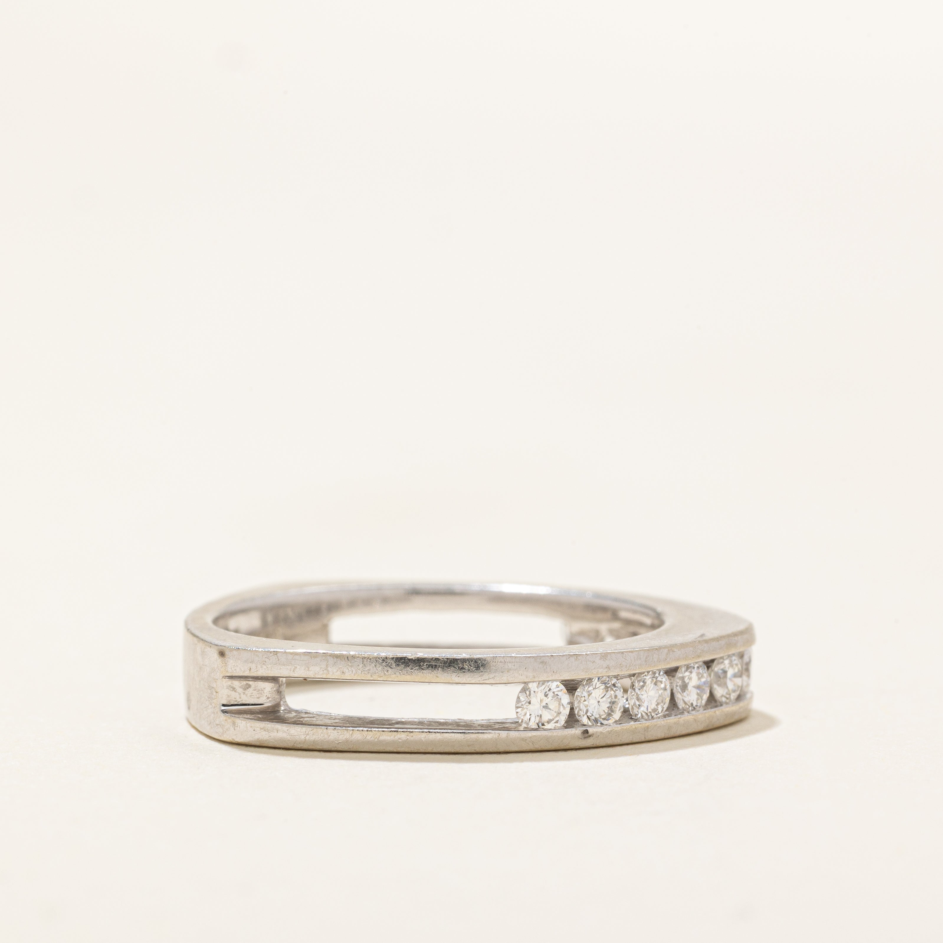 Alliance demi-éternité sertie de diamants | 0,33 ct | Taille 7,0 |