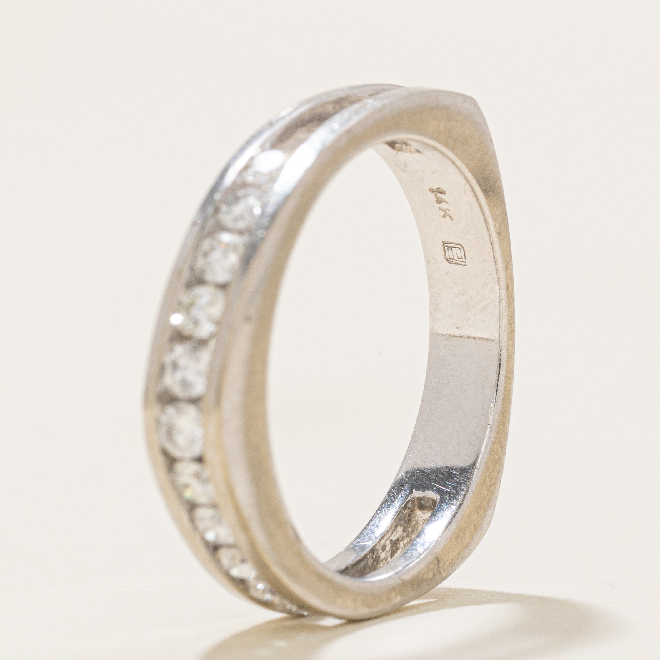 Alliance demi-éternité sertie de diamants | 0,33 ct | Taille 7,0 |