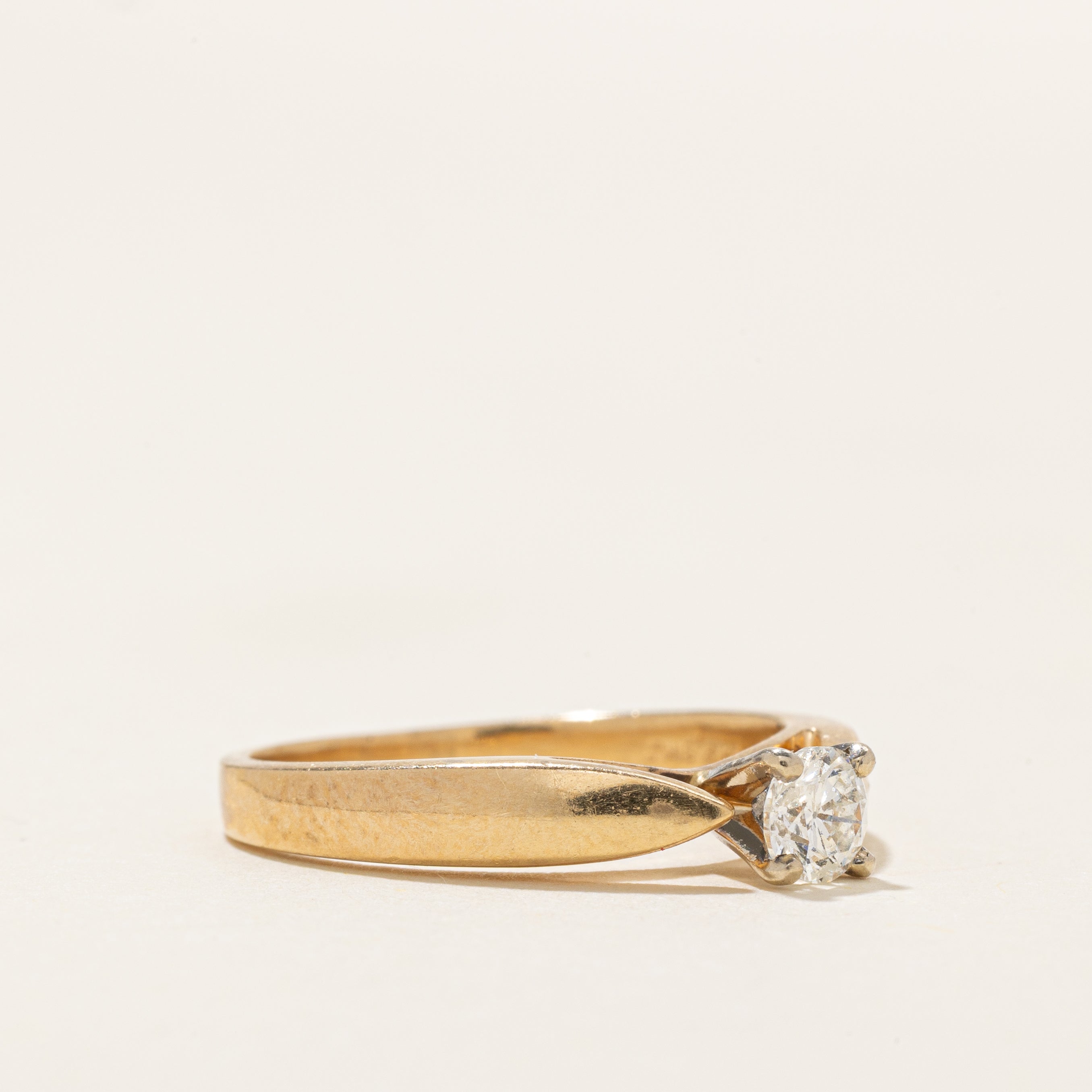 Solitaire Diamond Reverse Tapered Ring | 0.25ctw | SZ 5.75 |