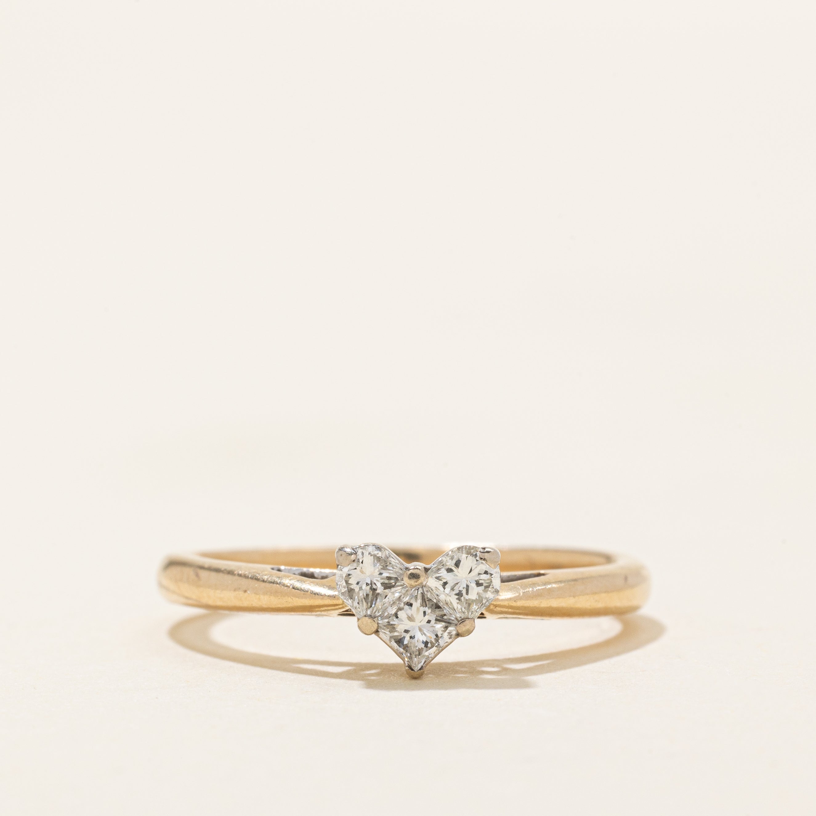 Princess Cut Diamond Heart Cluster Ring | 0.18ctw | SZ 5.0 |