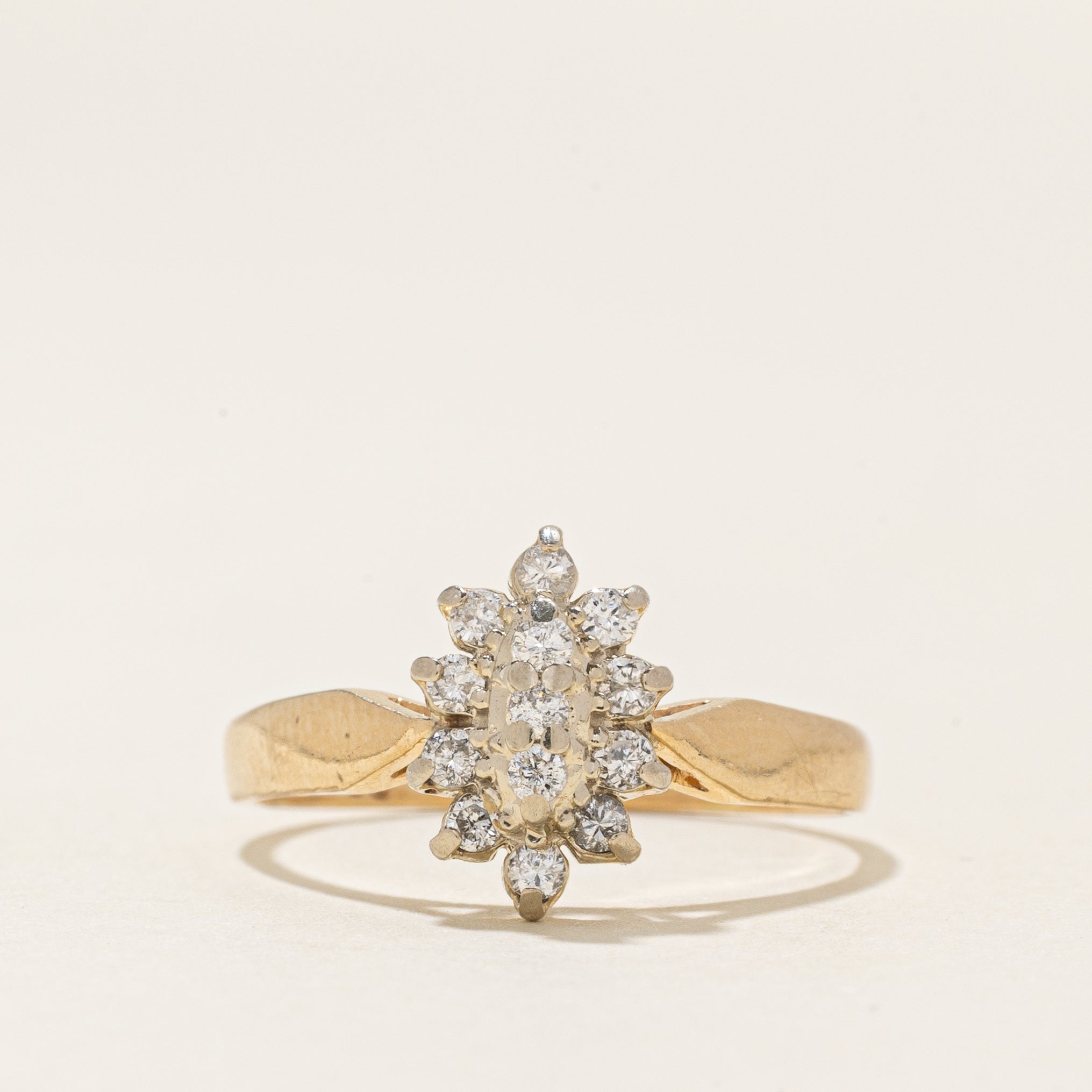 Diamond Marquise Petal Cluster Ring | 0.2ctw | SZ 7.0 |