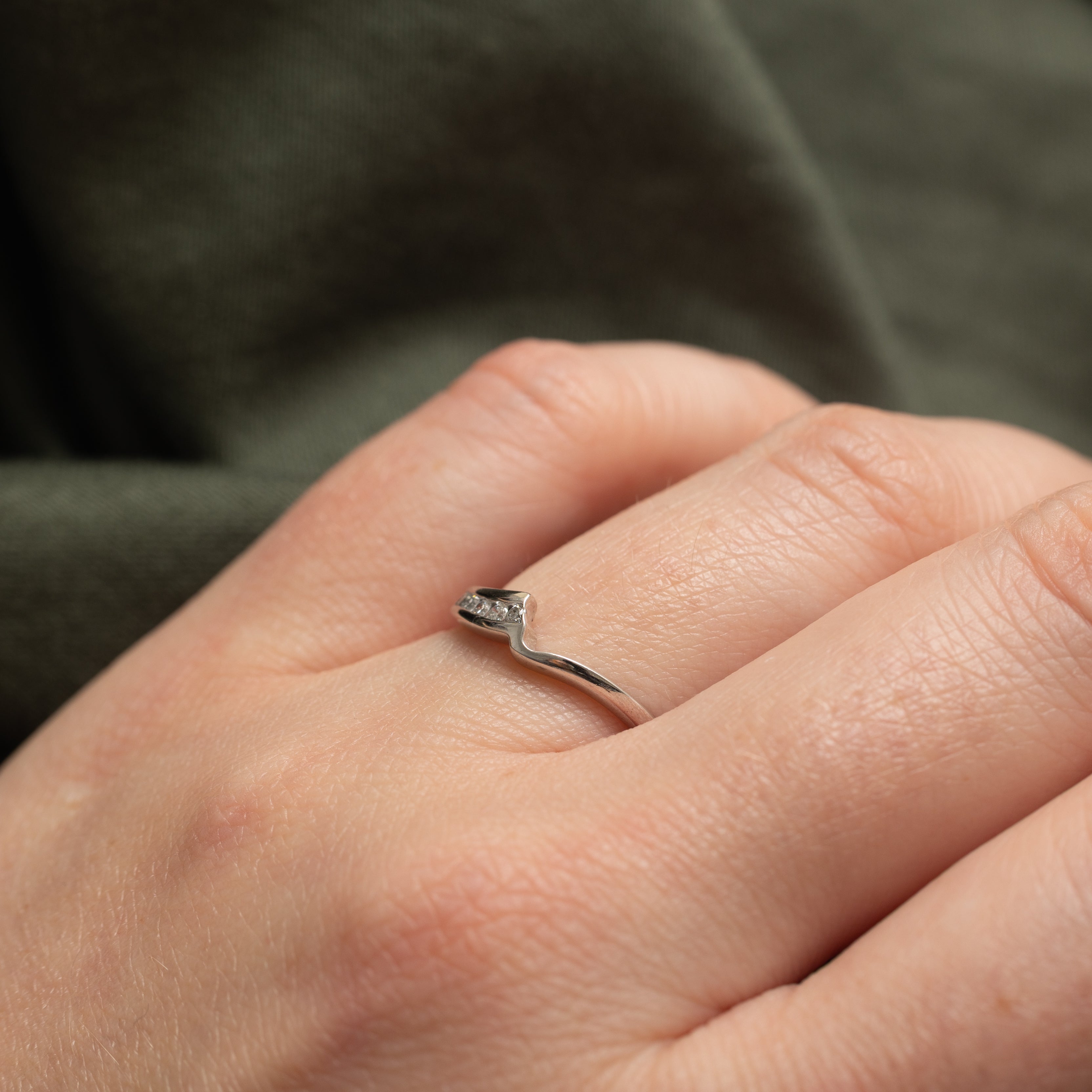Platinum 800 Diamond Ring | 0.08ctw | SZ 10
