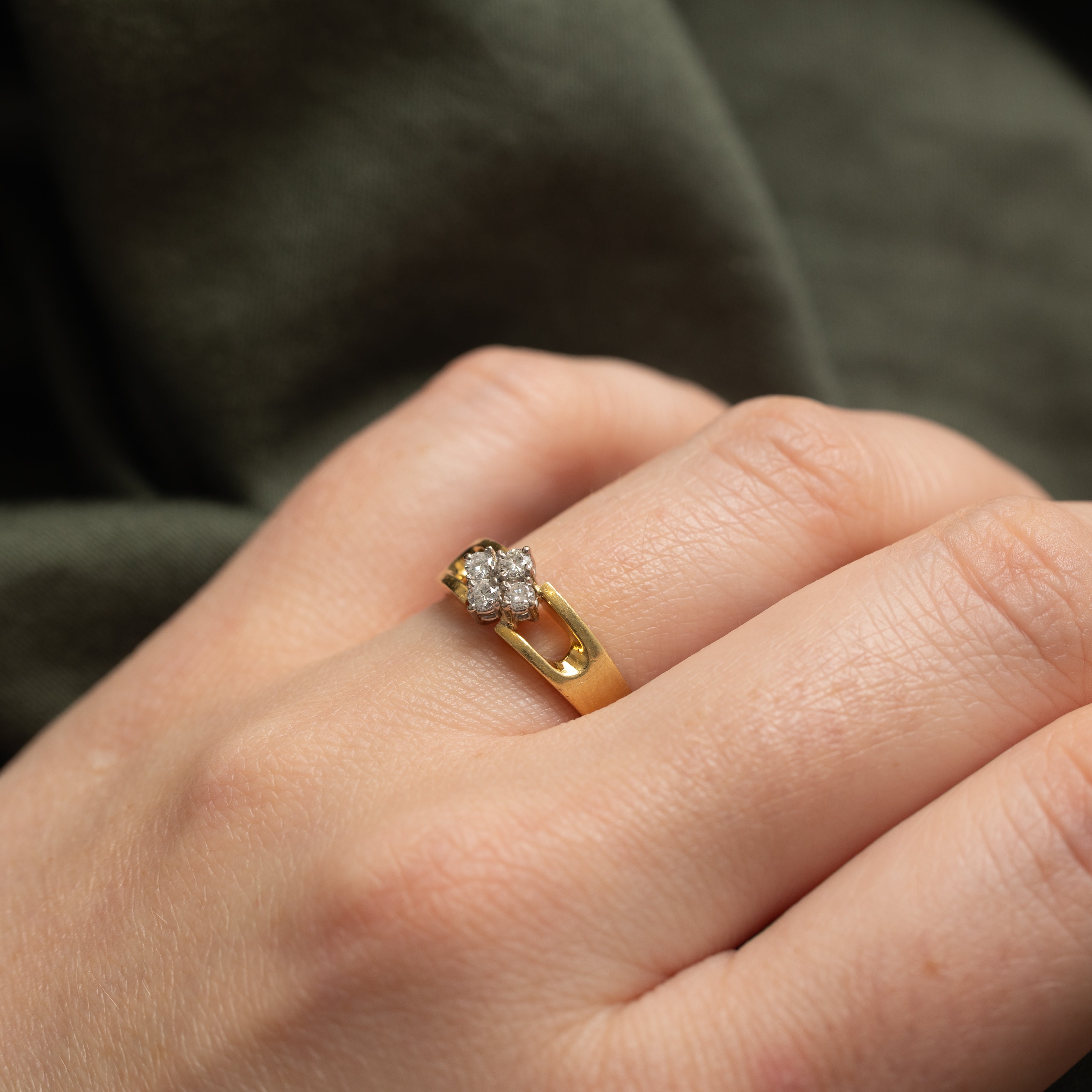 Diamond Cluster Openwork Ring | 0.15ctw | SZ 7.0 |