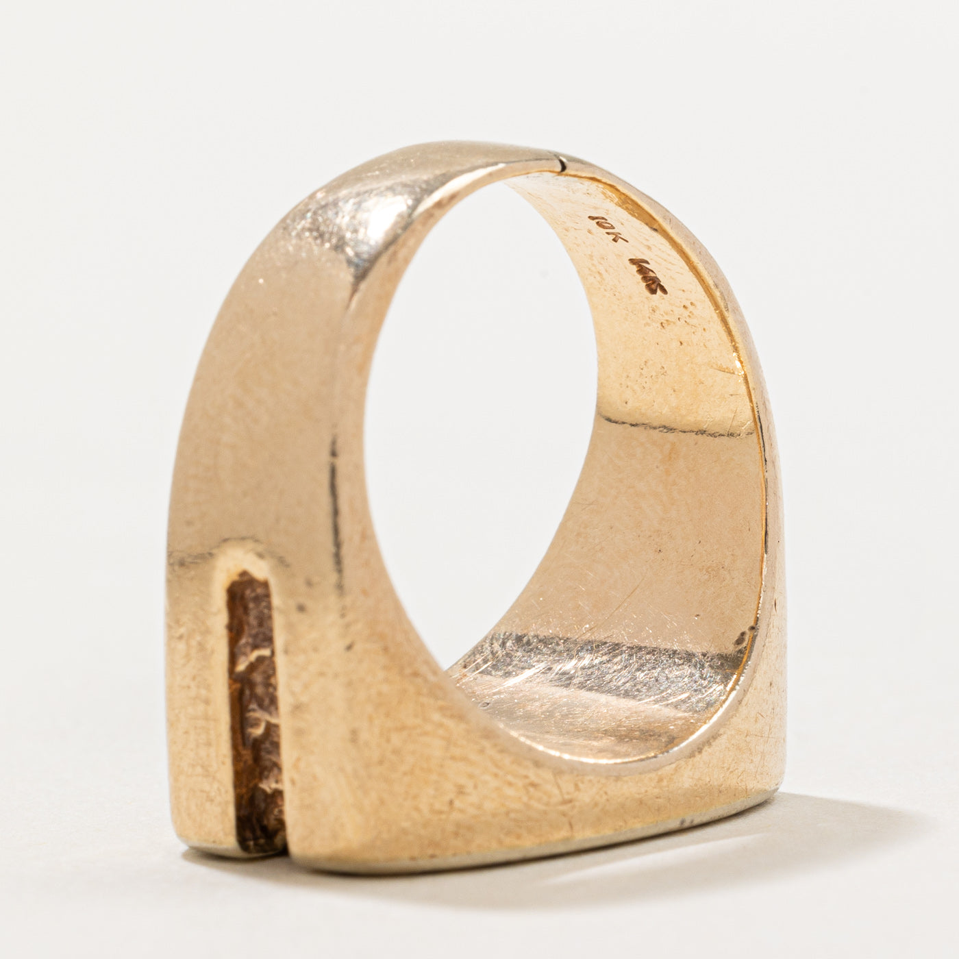 Gold Nugget & Diamond Cocktail Ring | 0.44ctw | SZ 9 |