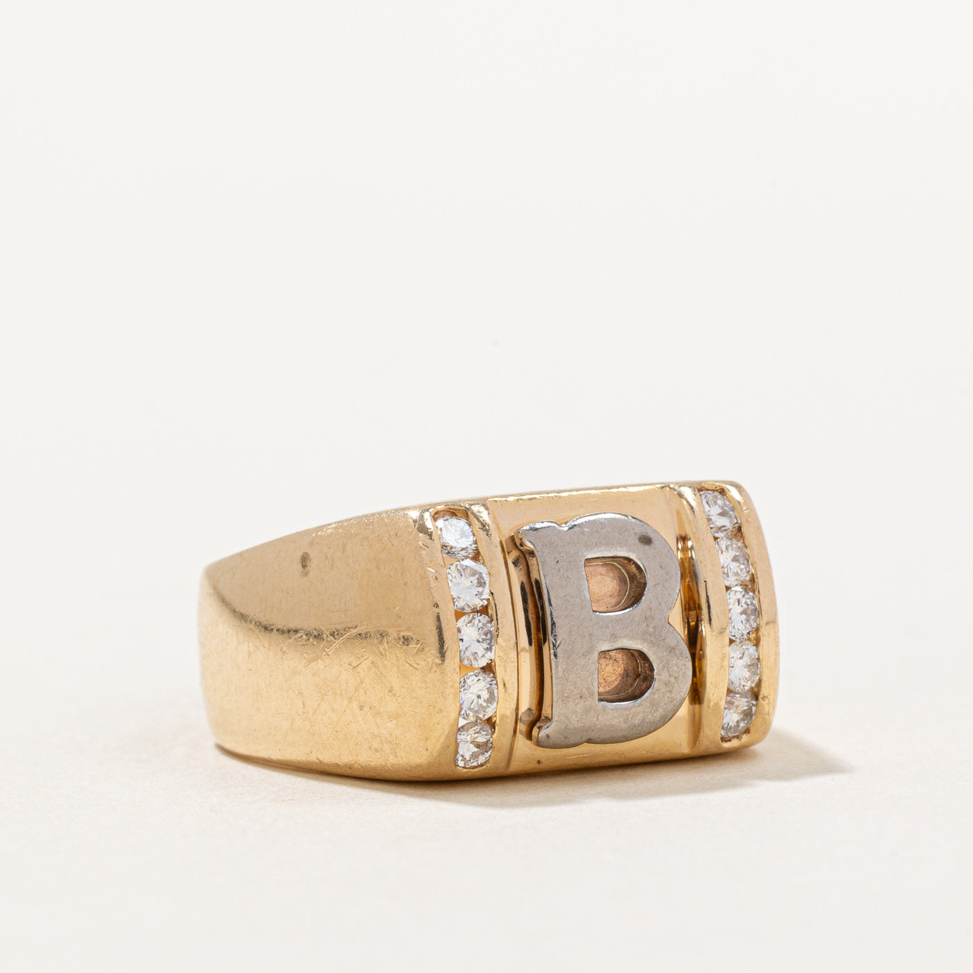 Diamond 'B' Initial Ring | 0.41ctw | SZ 8.75 |