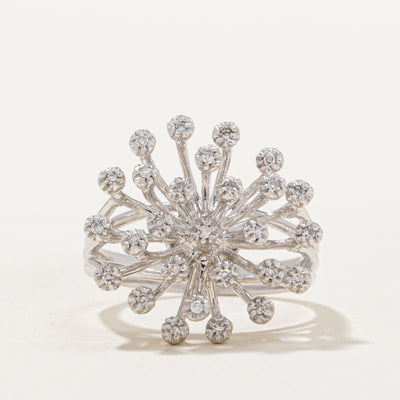 Diamond Cocktail Ring | 0.14ctw | SZ 7.5 |
