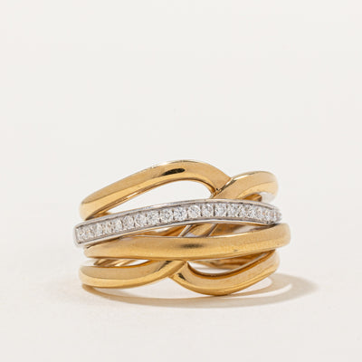 Overlapping Bands Diamond Ring | 0.20ctw | SZ 7 |
