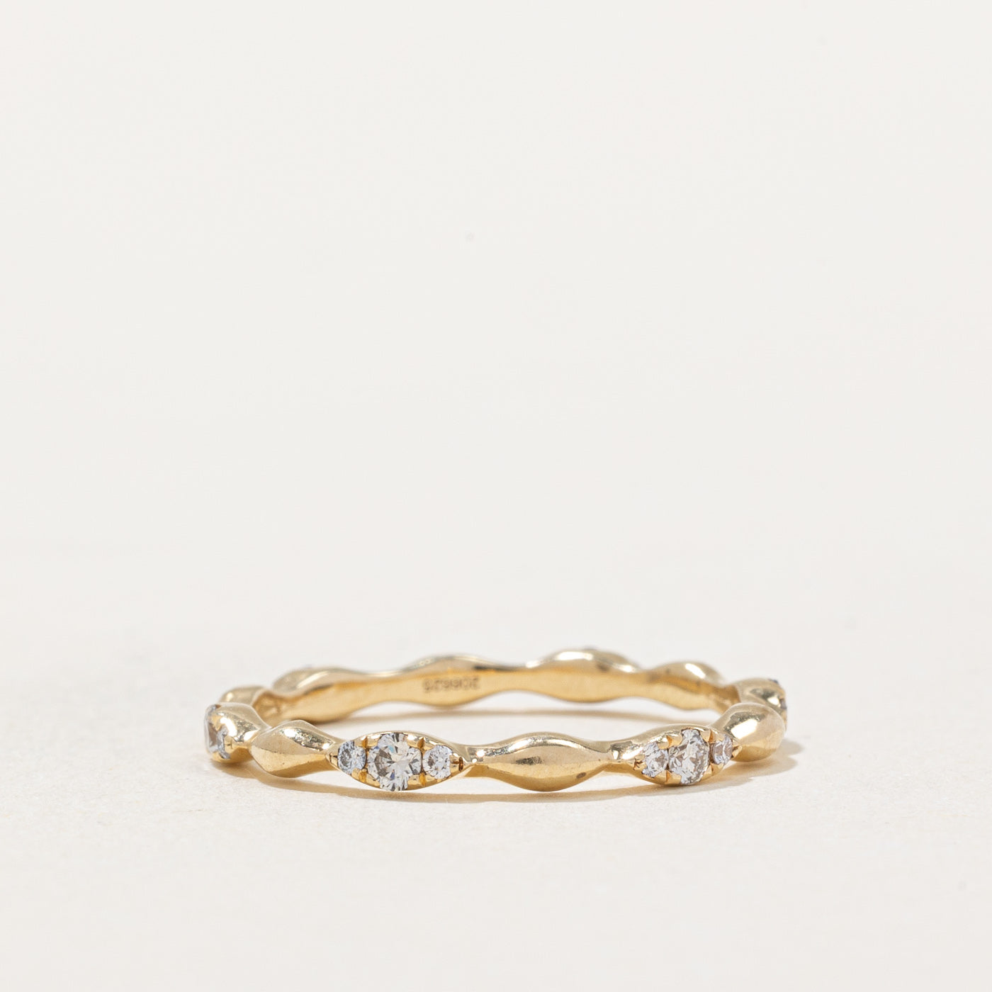 Diamond Wavy Band  | 0.22ctw | SZ 5.75 |