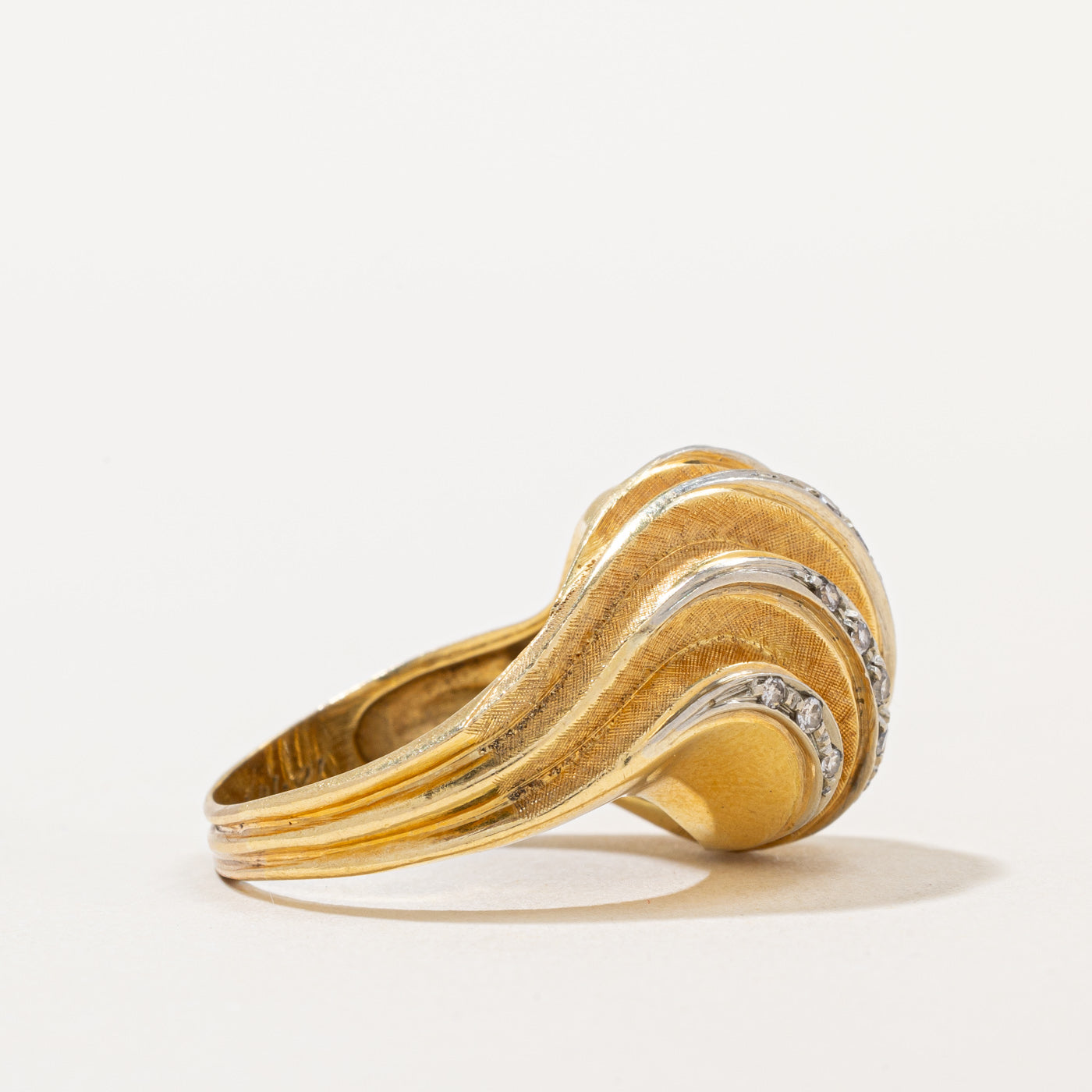 'Birks' Diamond Croissant Dome Ring | 0.22ctw | SZ 7 |