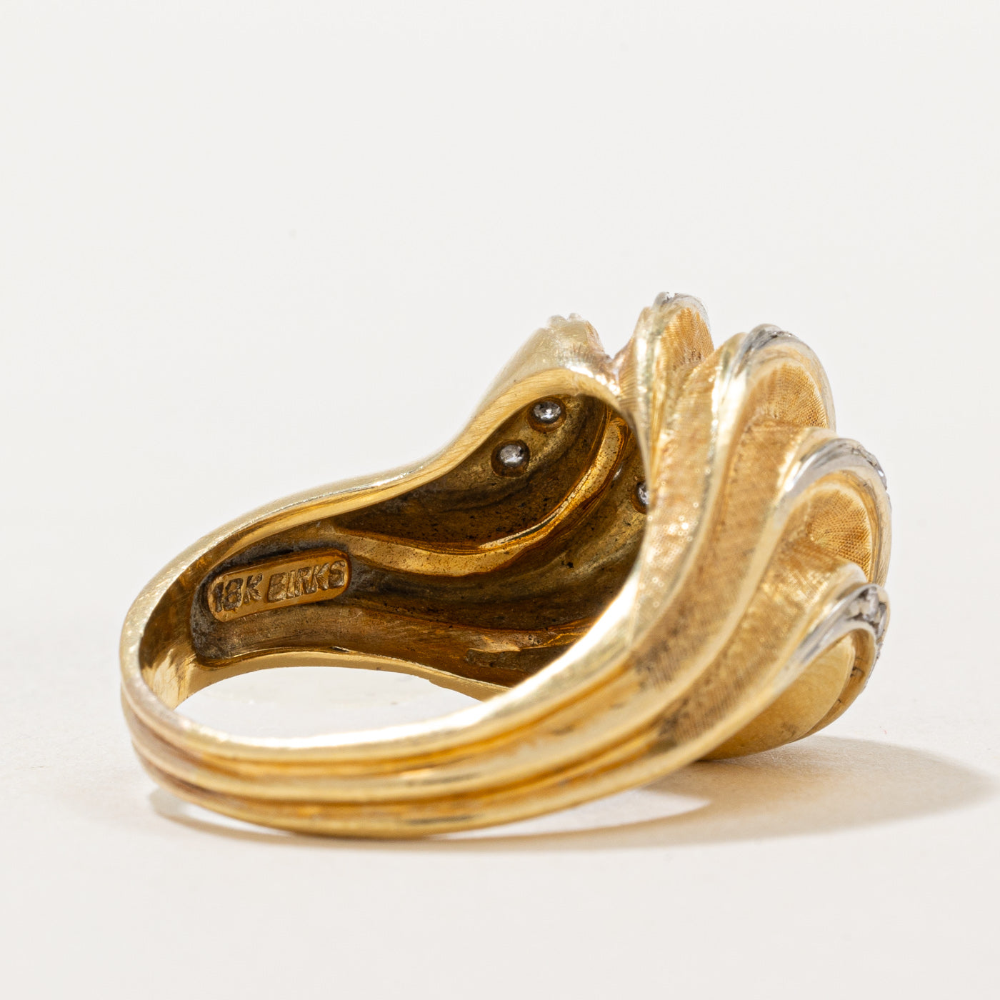 'Birks' Diamond Croissant Dome Ring | 0.22ctw | SZ 7 |