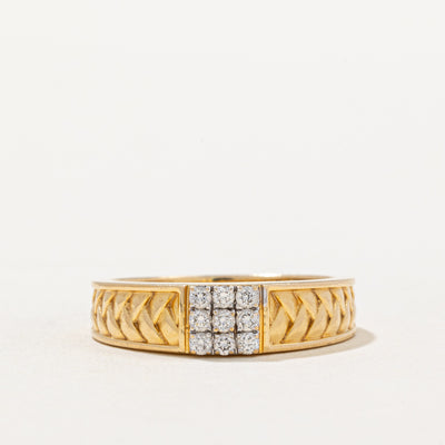 Diamond Grid Woven Band Ring | 0.22ctw | SZ 8.5 |