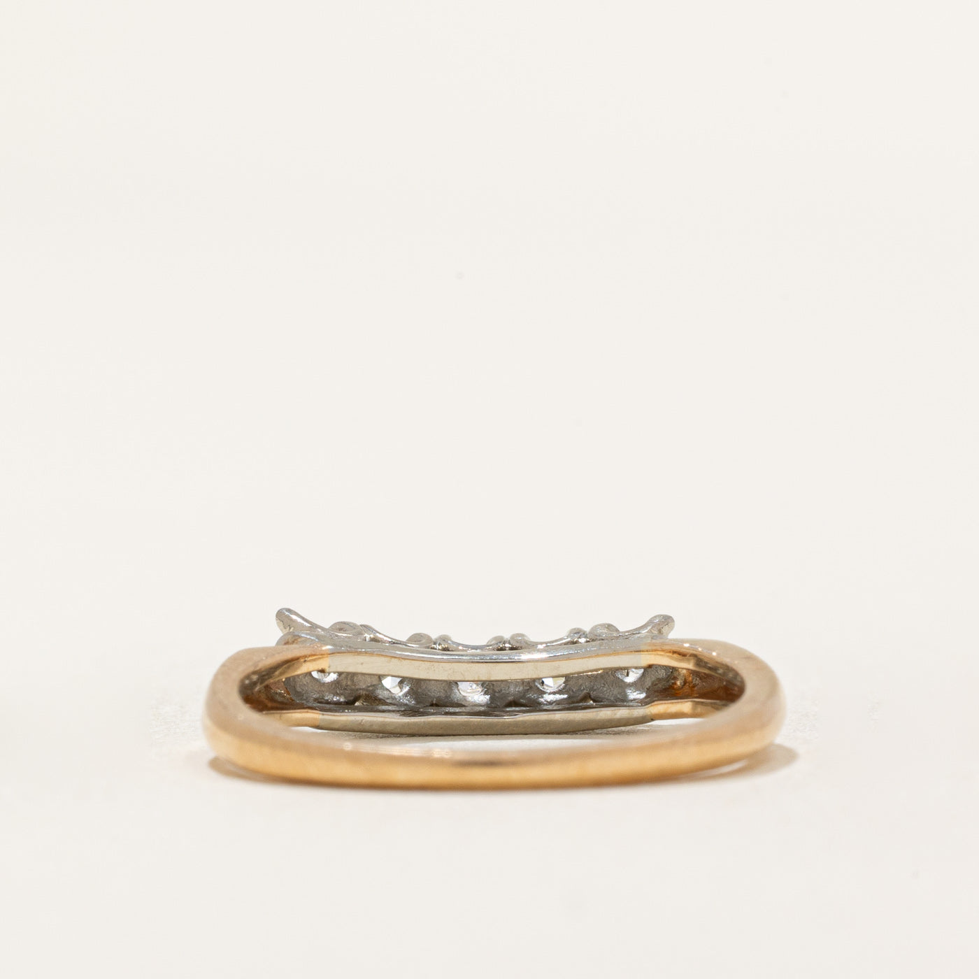 Bague contour vintage en diamants | 0,08 ct | Taille 5,5