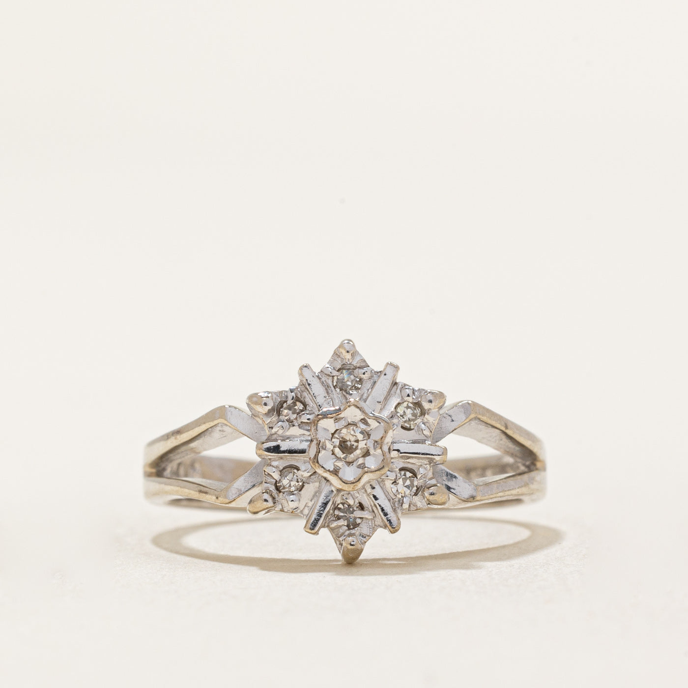 1976 Birmingham Diamond Cluster Ring | 0.07ctw | SZ 5