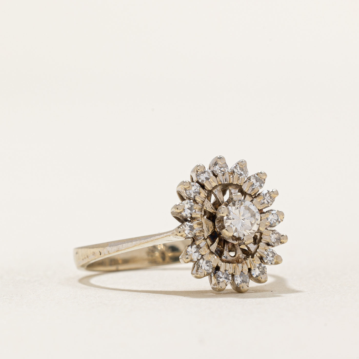 Diamond Halo Engagement Ring | 0.35ctw | SZ 5.5