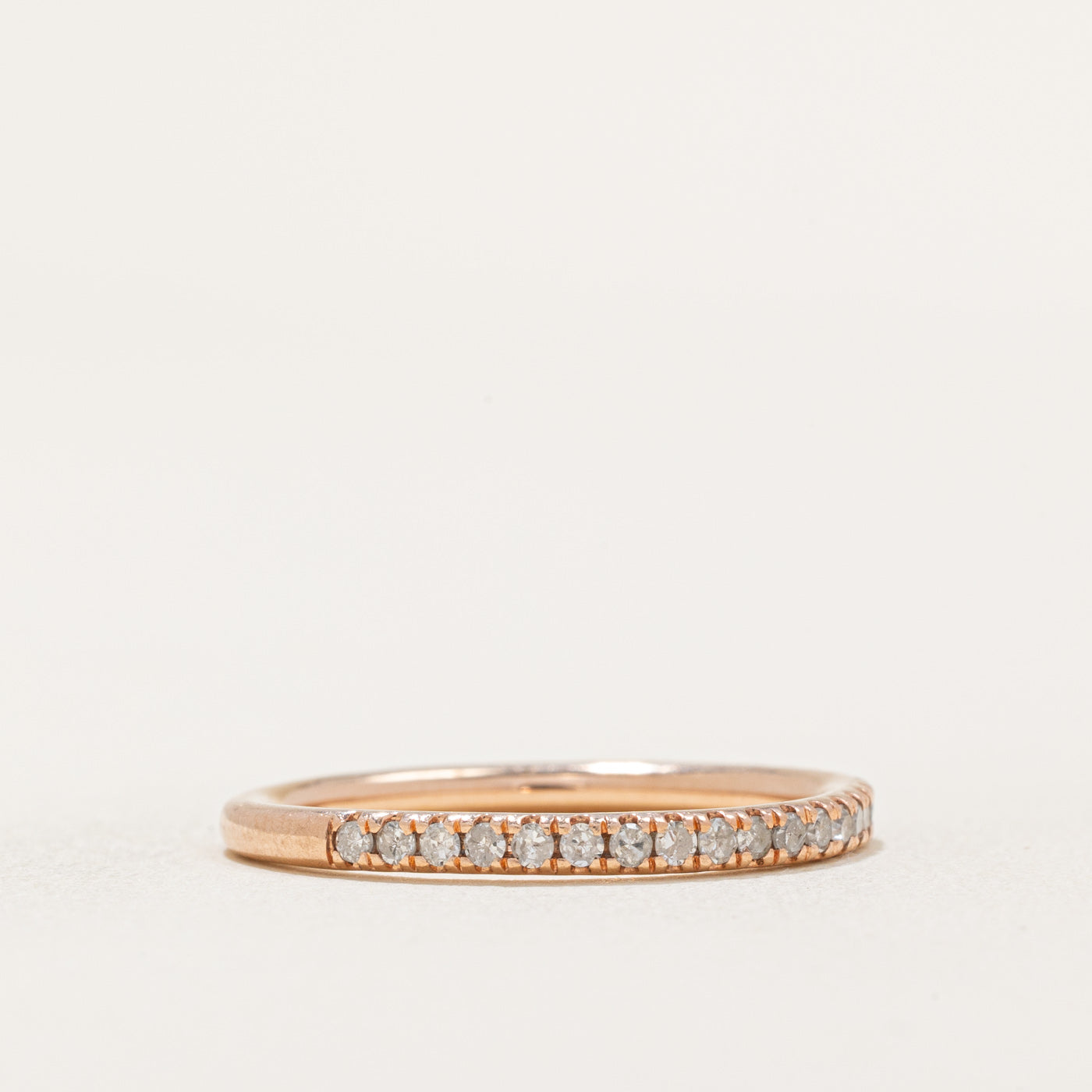 Rose Gold Semi Eternity Diamond Band | 0.27ctw | SZ 8.25